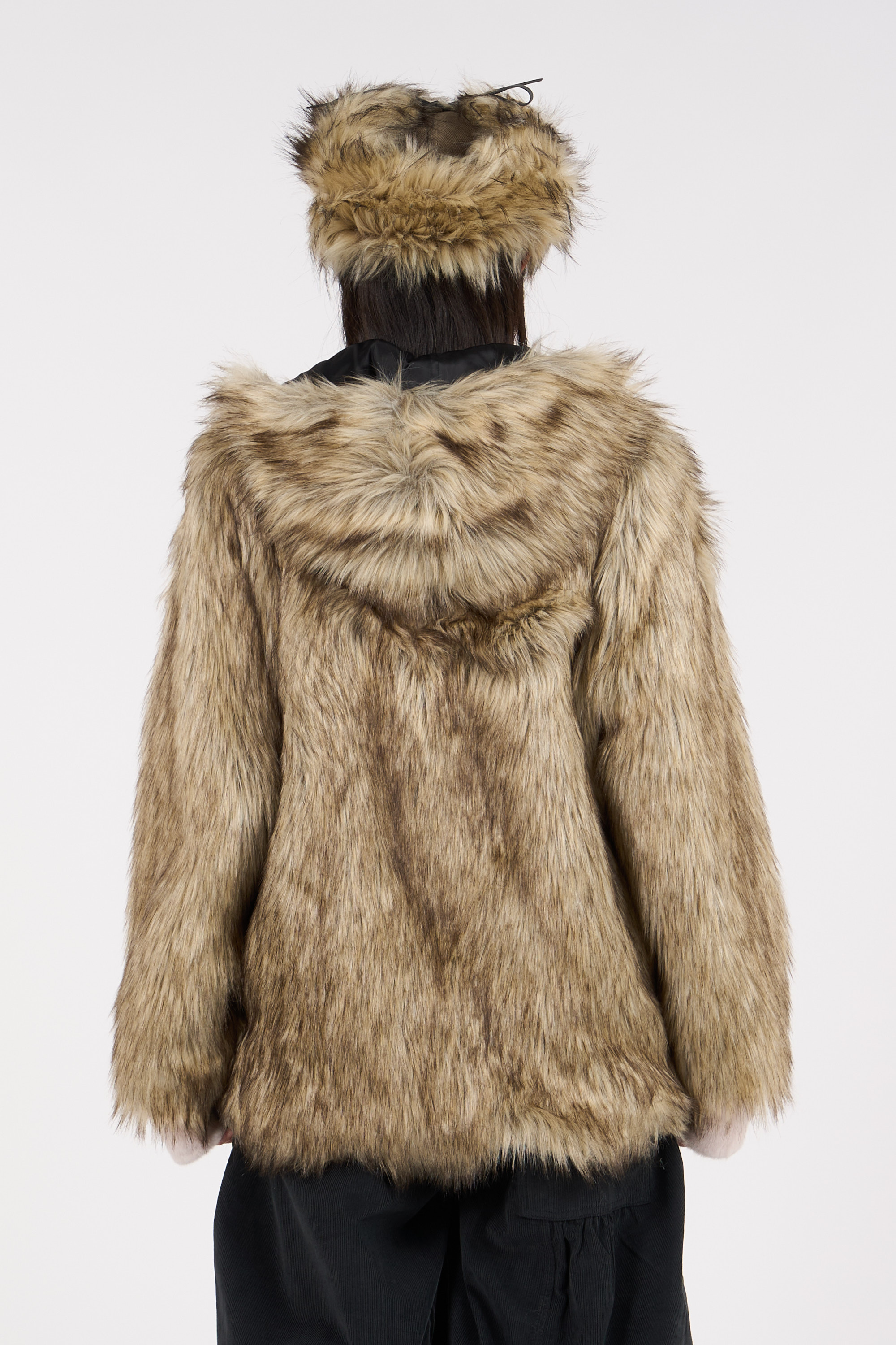 Regular-fit zip-up cotton-blend hoodie with Pony Player Beige