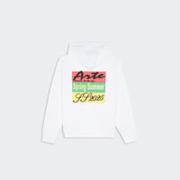 Hoodie Back Multicolor Print Hoodie White