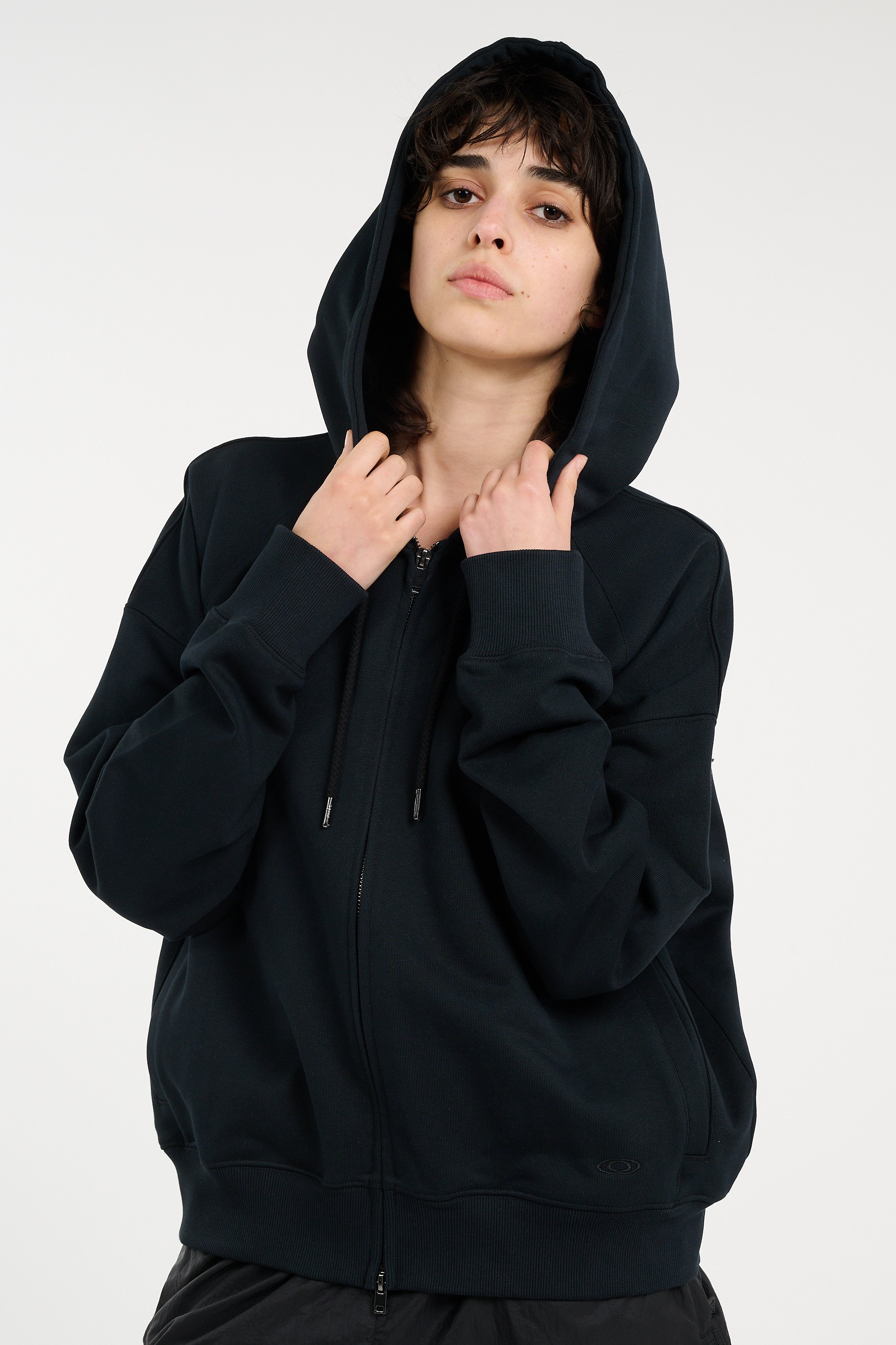 zip-up hoodie | Black RAINS Women