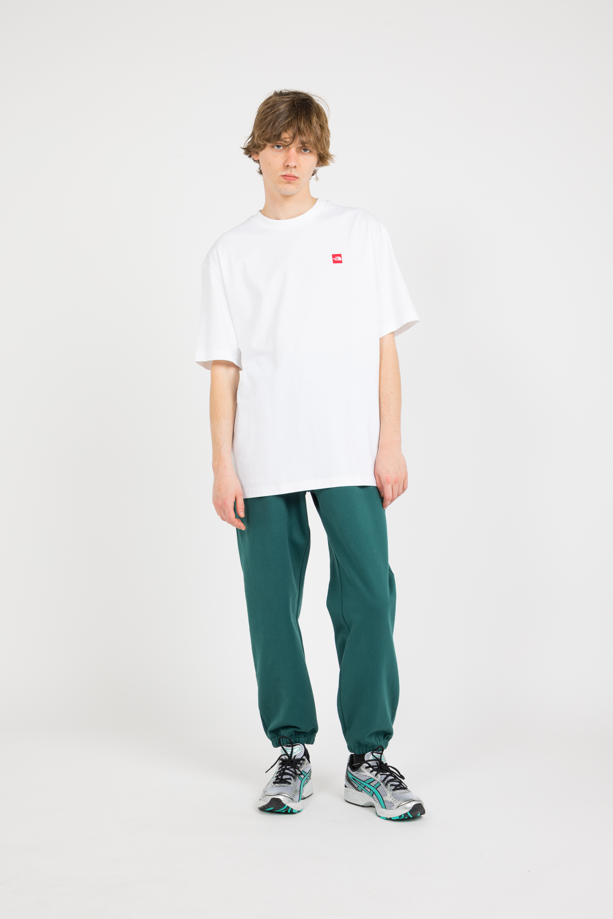 Regular-fit round-neck cotton T-shirt Black