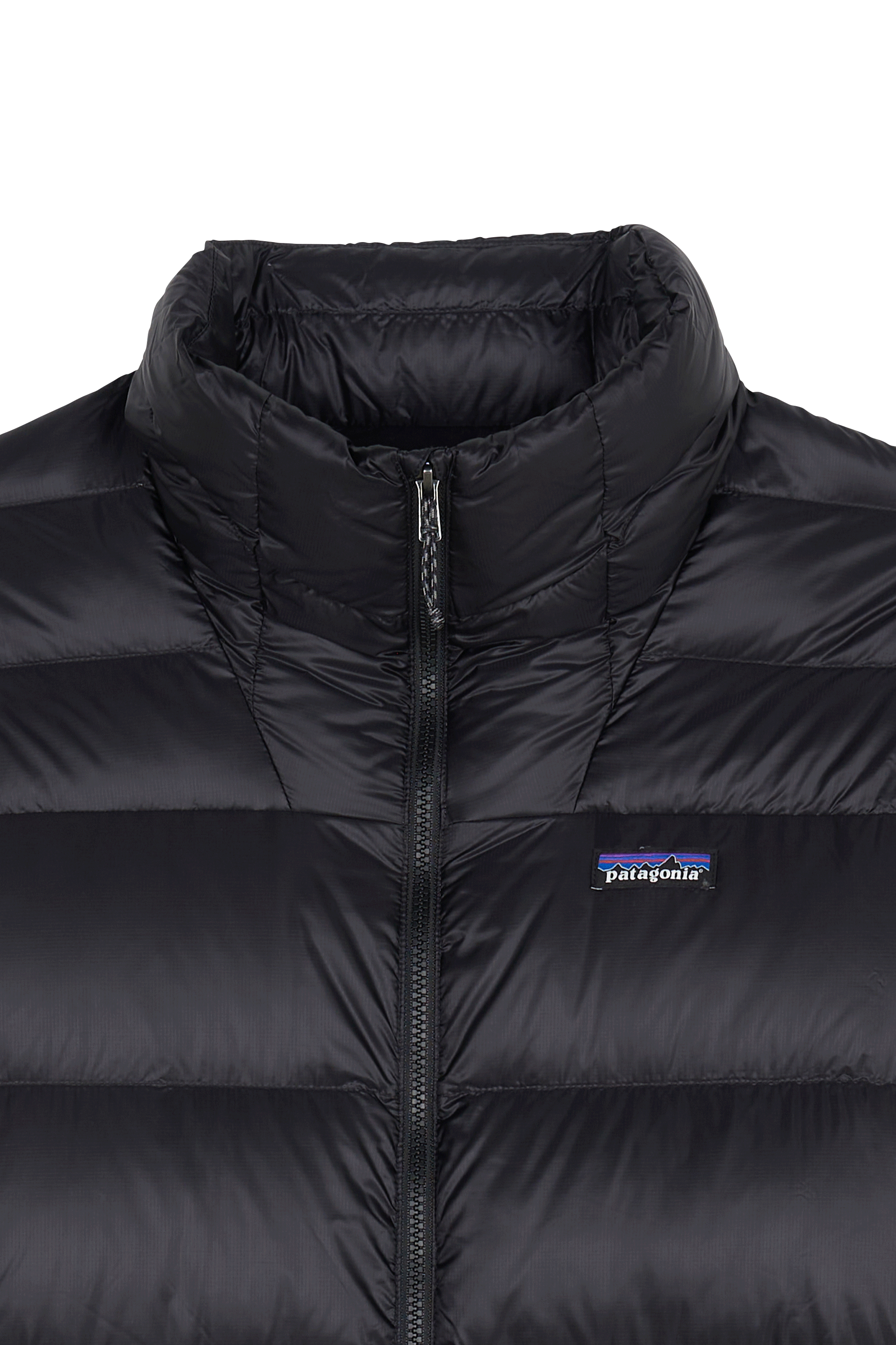 Zipped high-neck colorblock padded jacket with hood | Black PATAGONIA Men