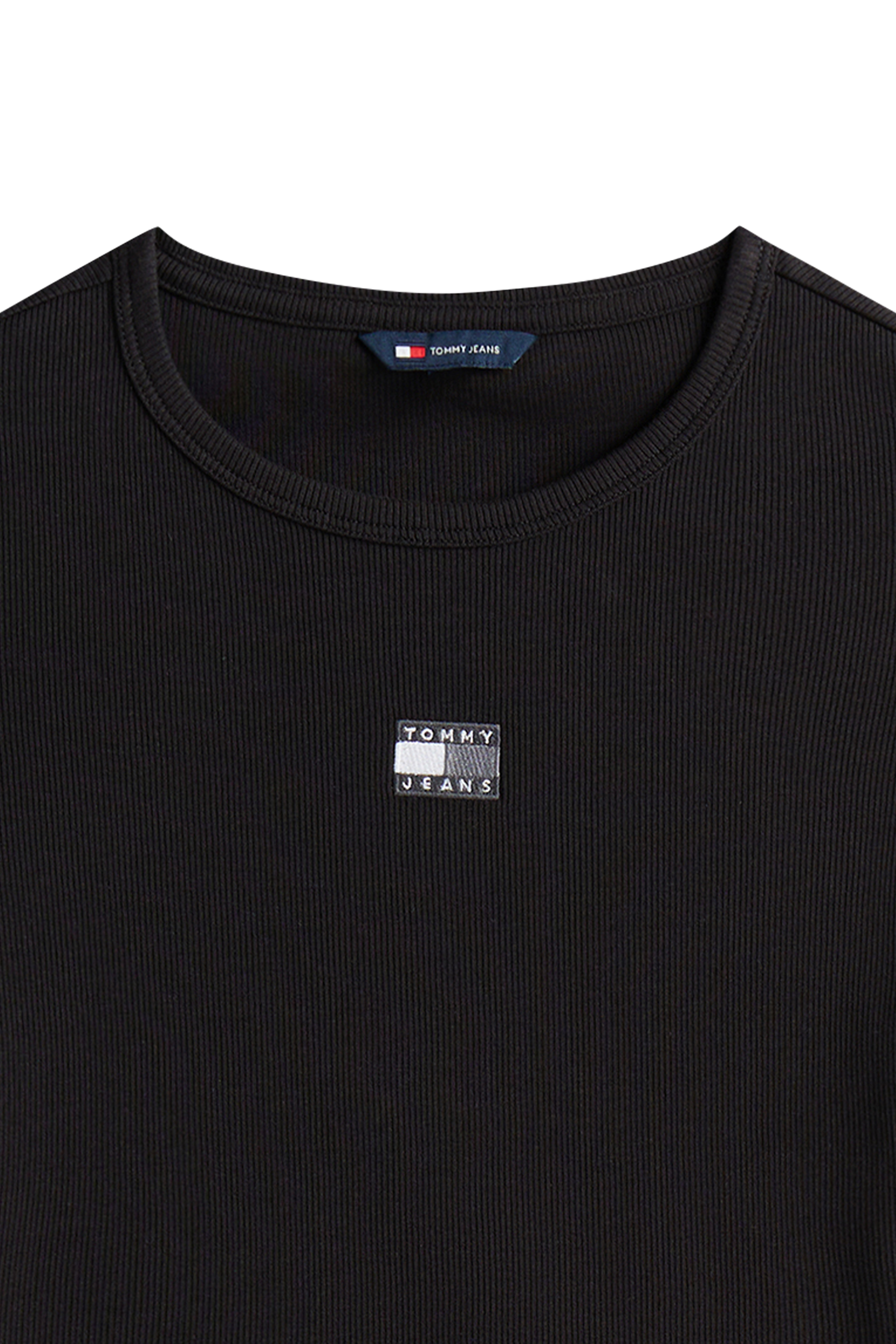 Regular-fit round-neck cotton T-shirt Black