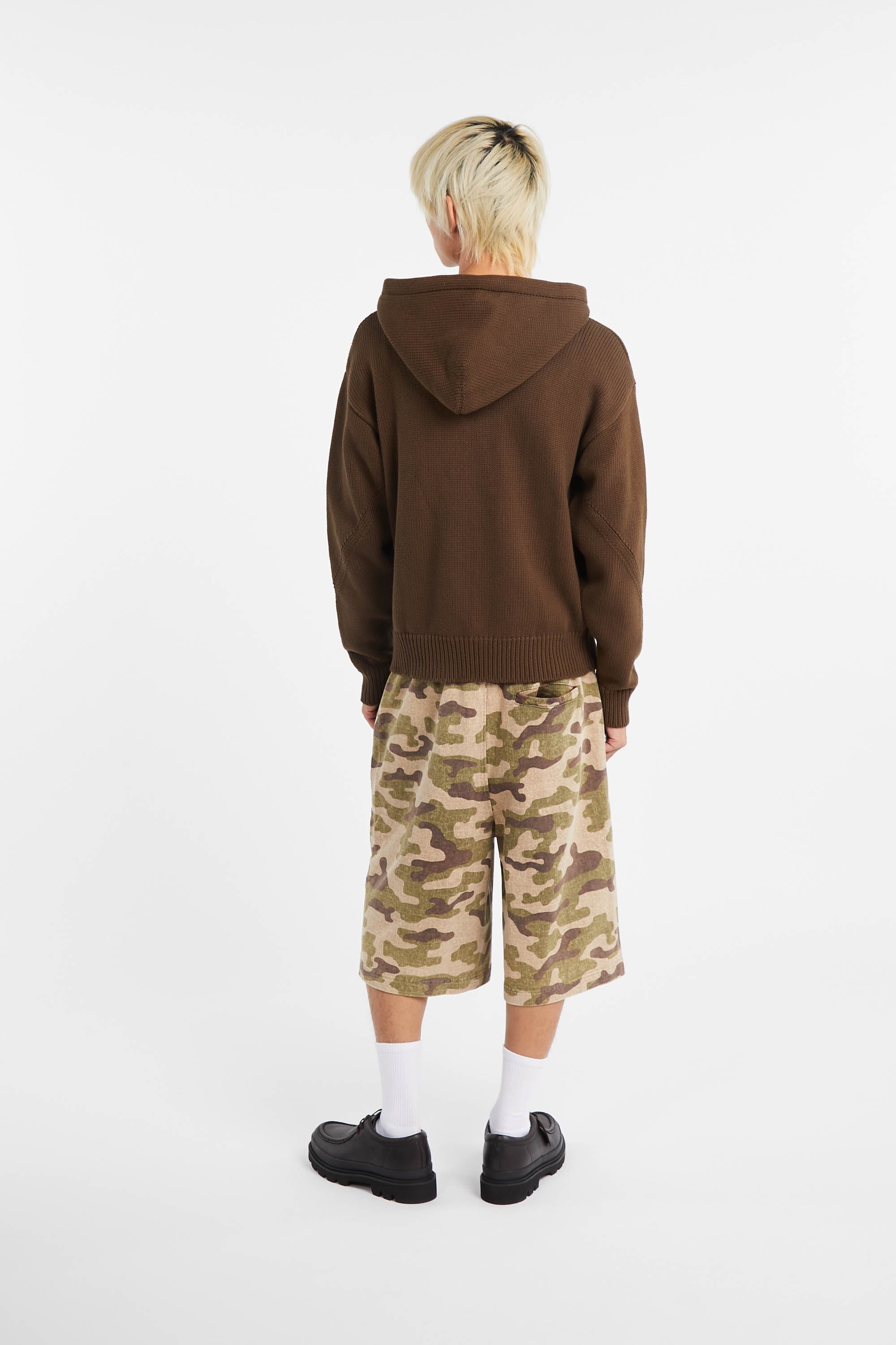 Hoodie zippé Marron