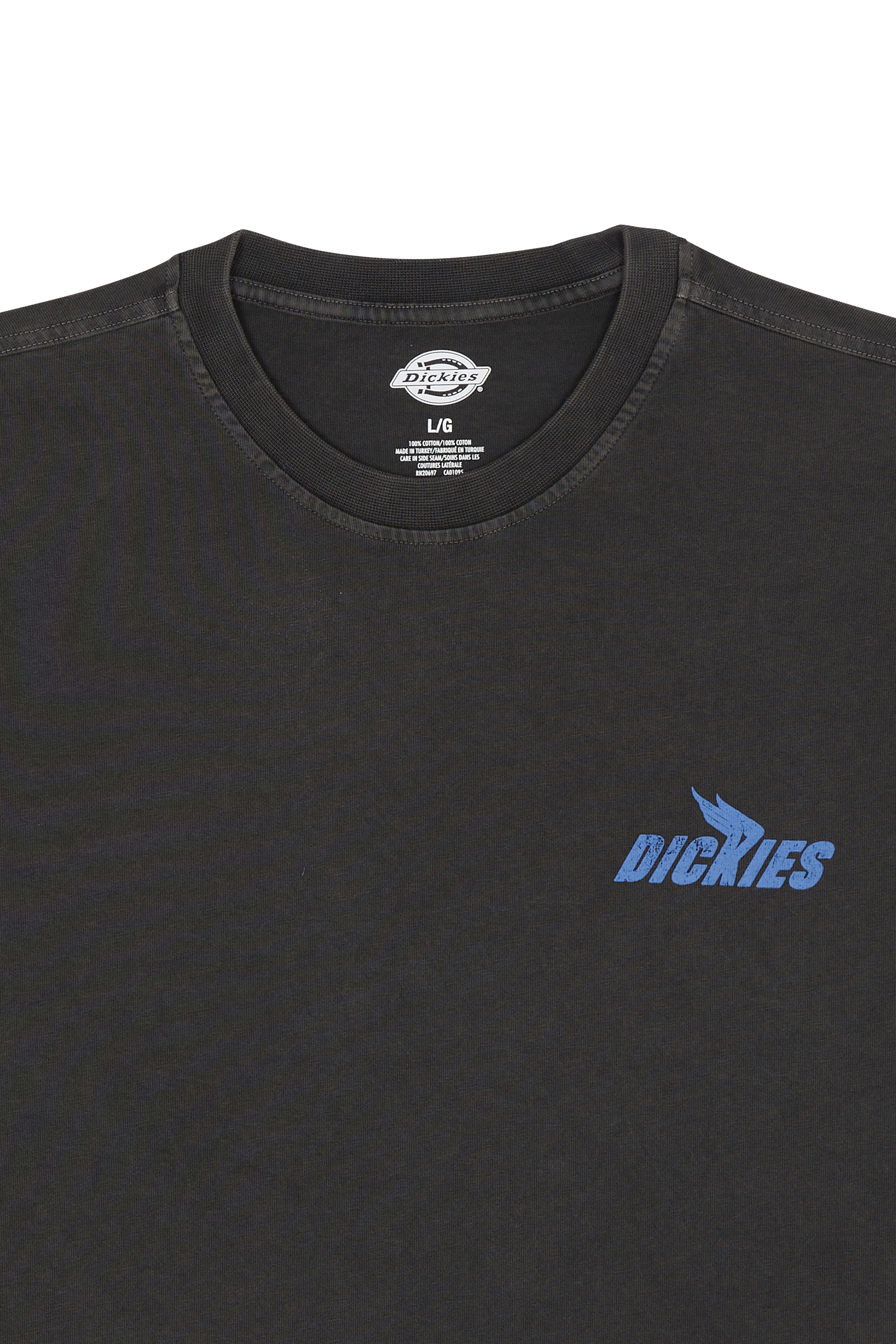 Regular-fit round-neck cotton T-shirt | Black DICKIES Men