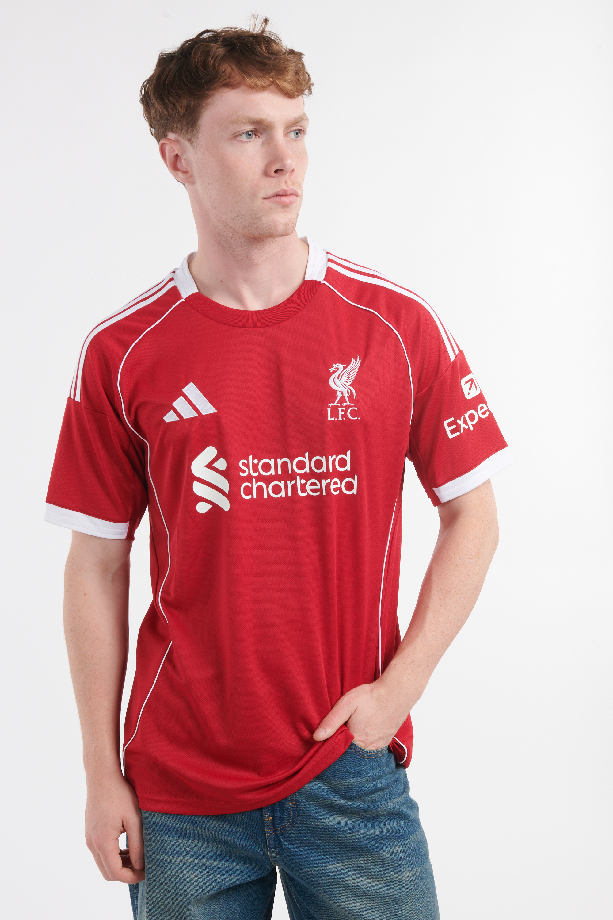 Regular-fit round-neck cotton T-shirt Red