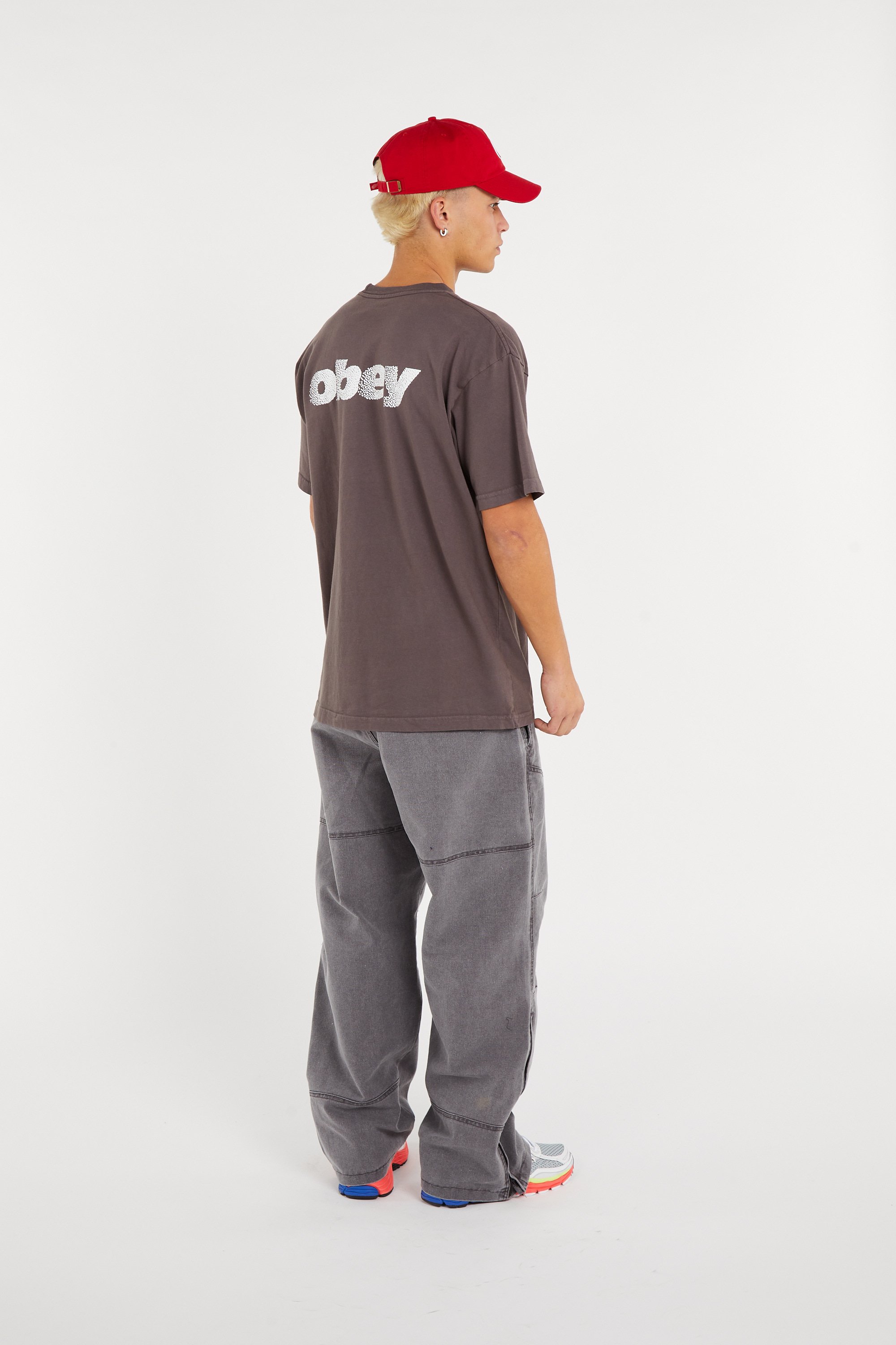 Regular-fit round-neck cotton T-shirt | Black OBEY Men