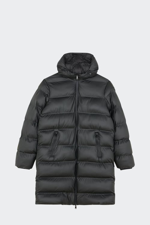 SCHOTT Lightweight quilted padded jacket with high neck Black