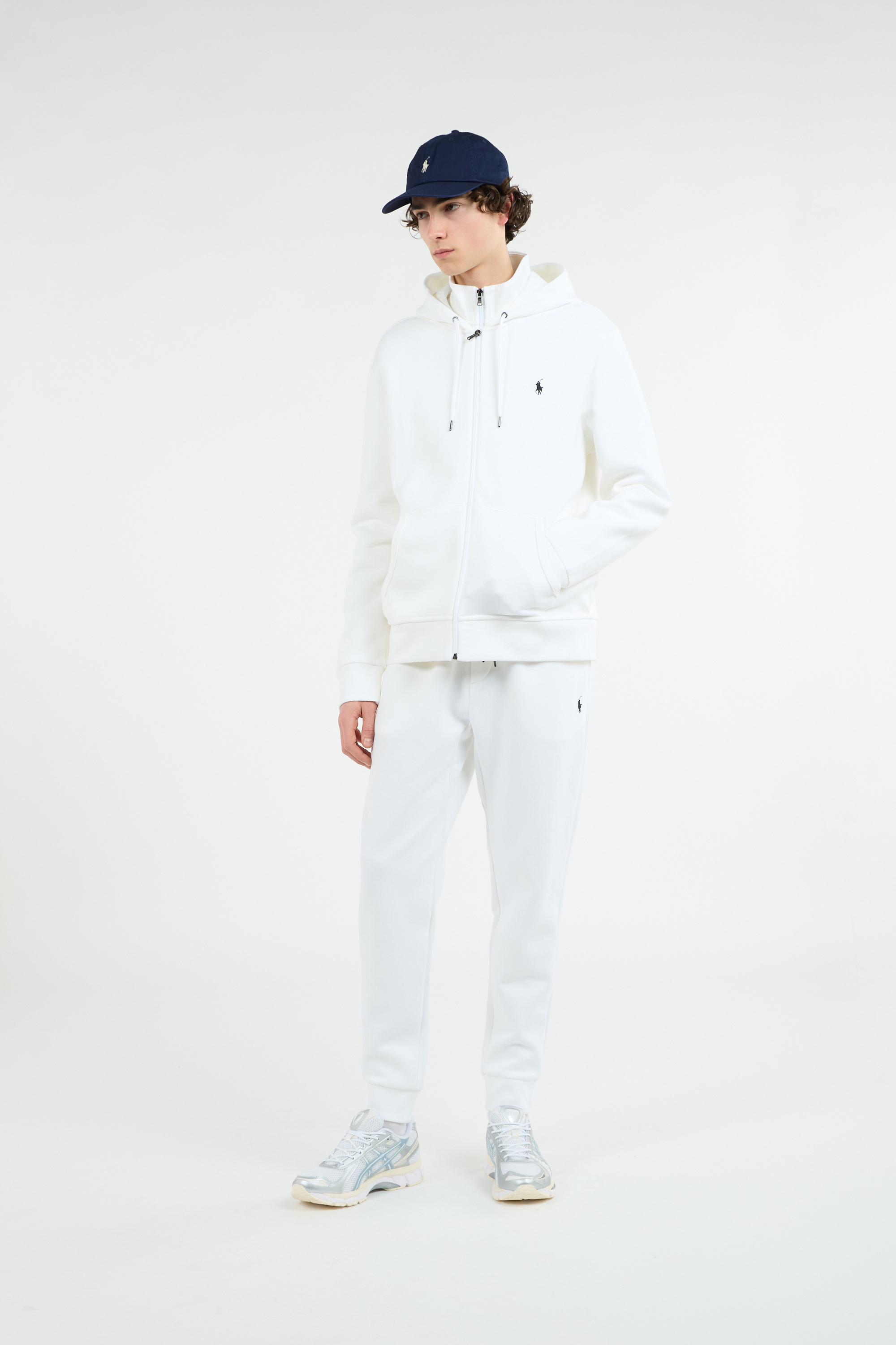 Zippered hoodie White