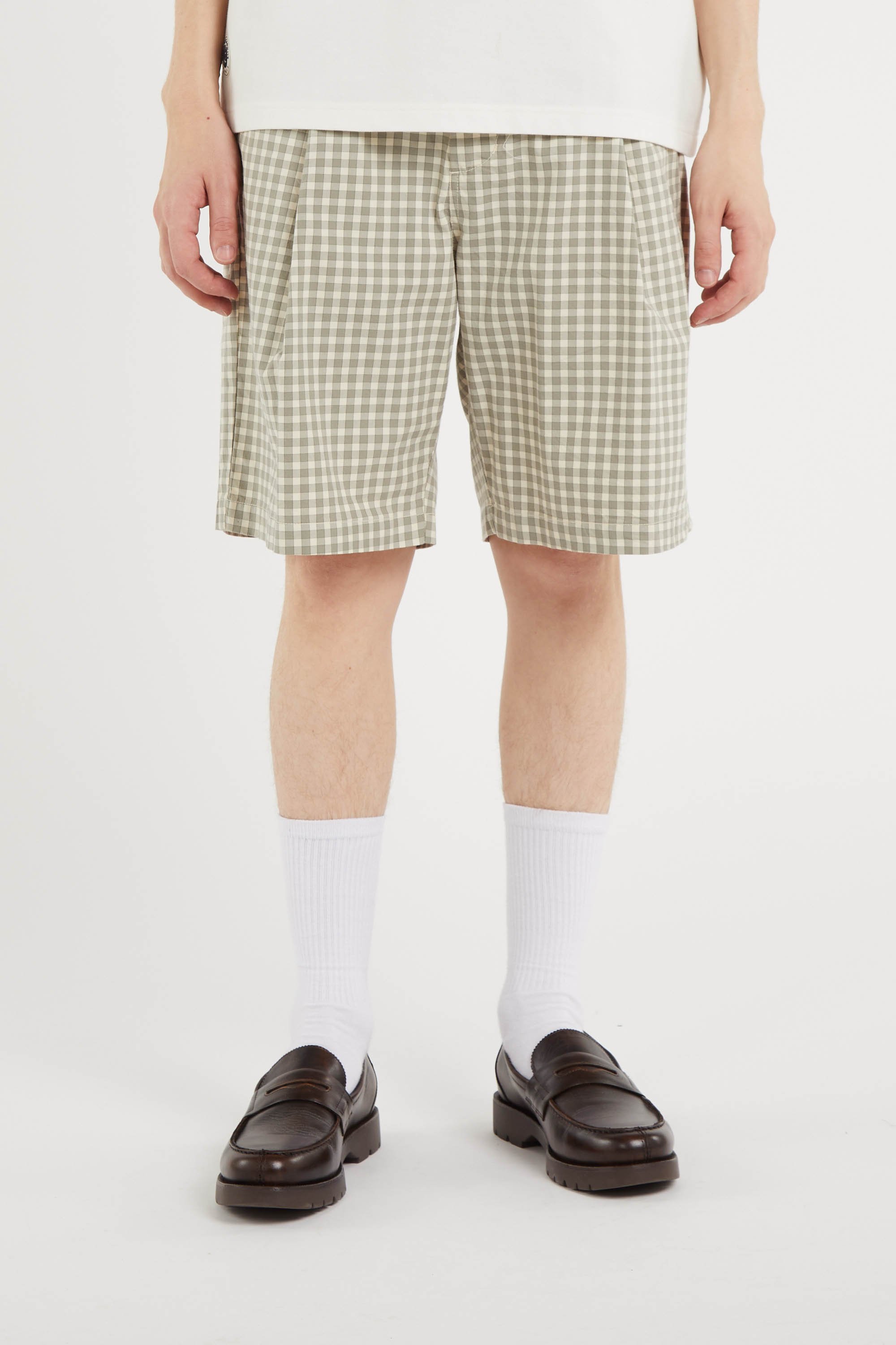 Checked print shorts | Beige OBEY Men
