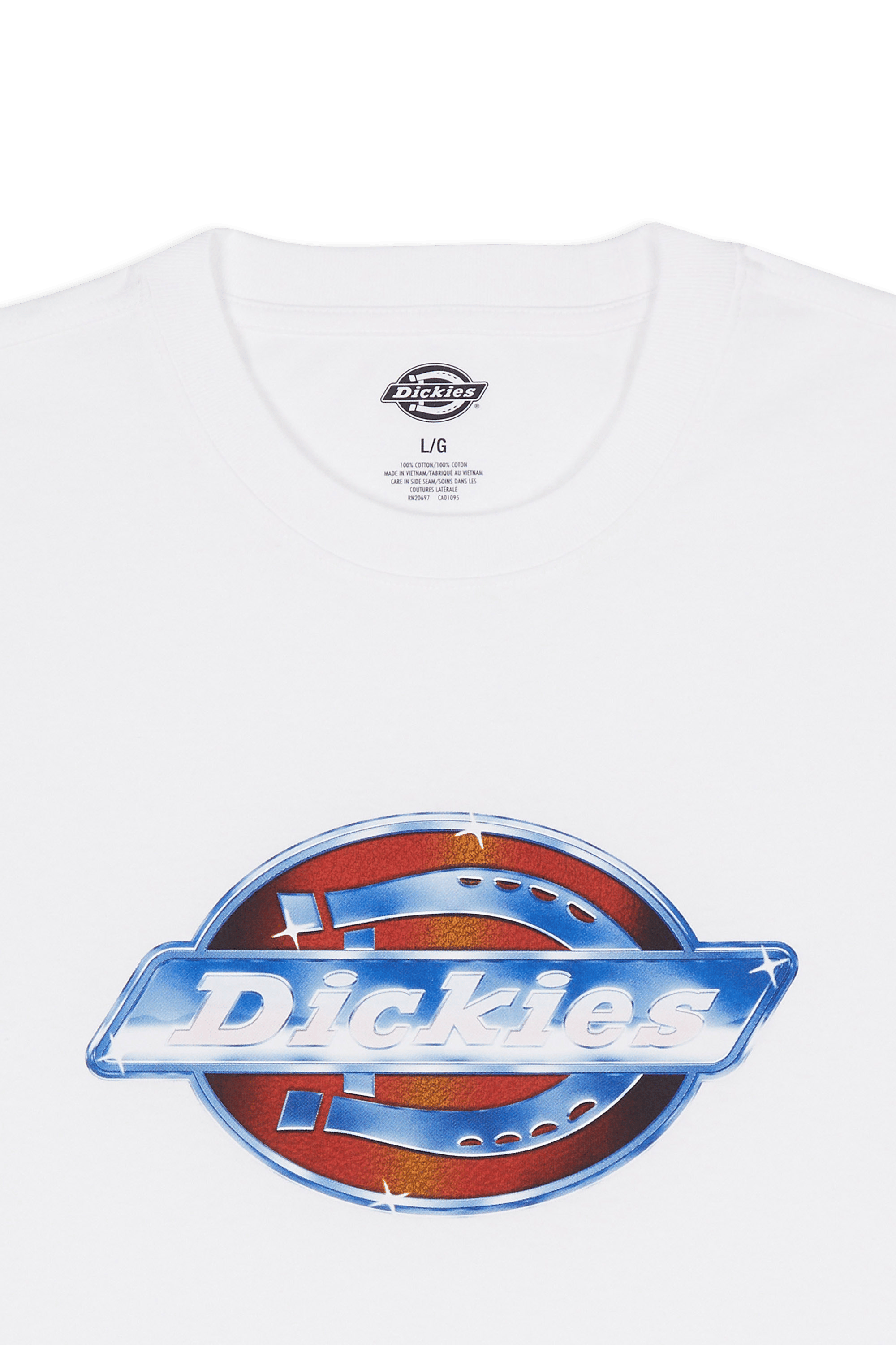 Regular-fit round-neck cotton T-shirt | White DICKIES Men
