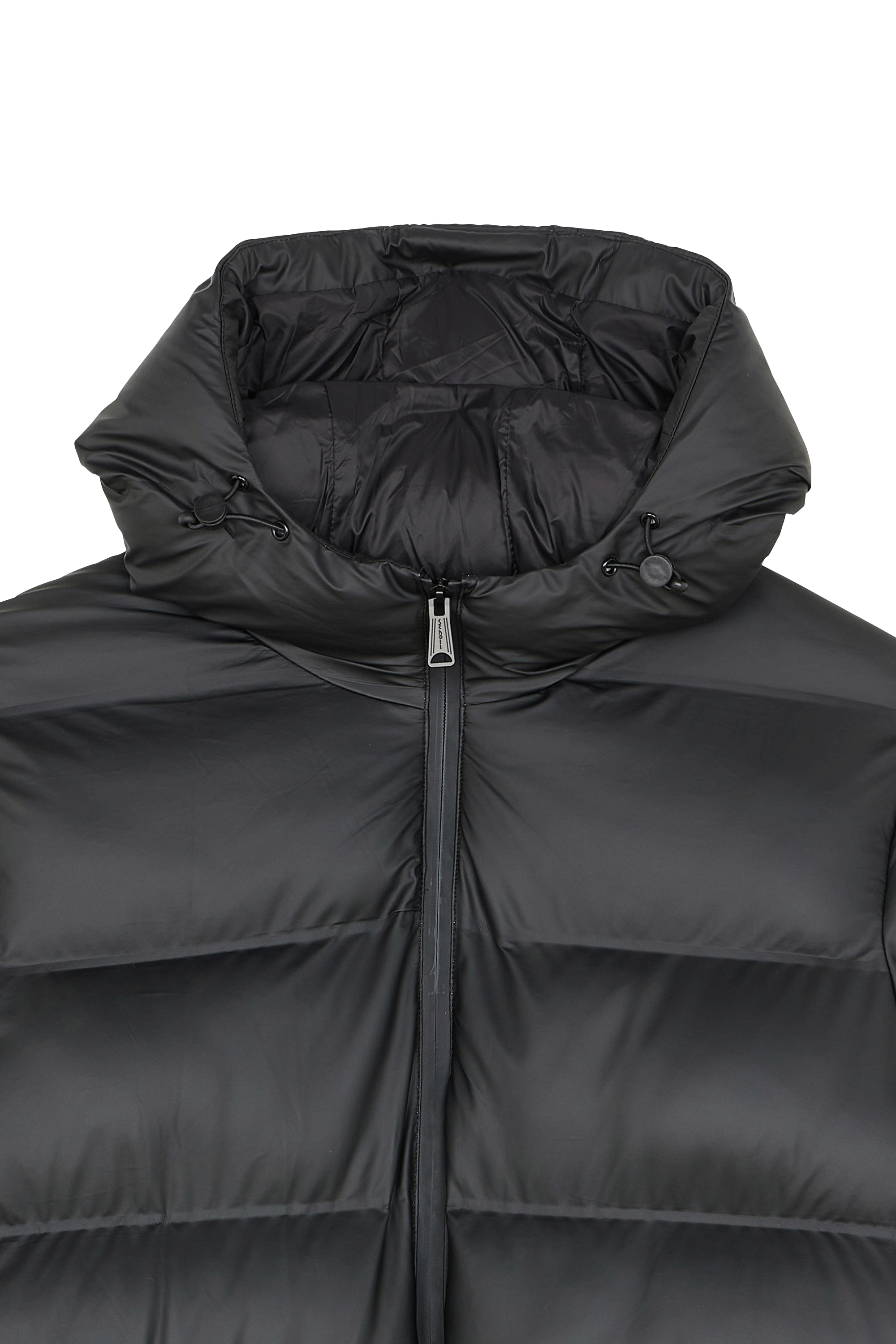Lightweight quilted padded jacket with high neck Black