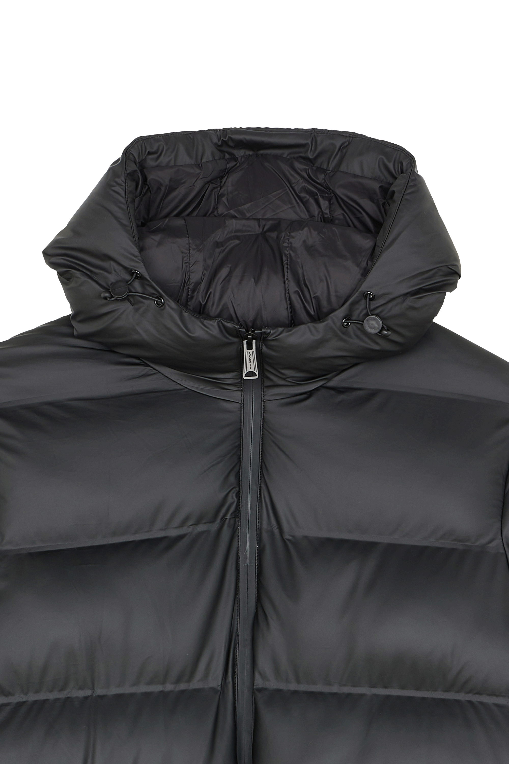 Lightweight quilted padded jacket with high neck Black