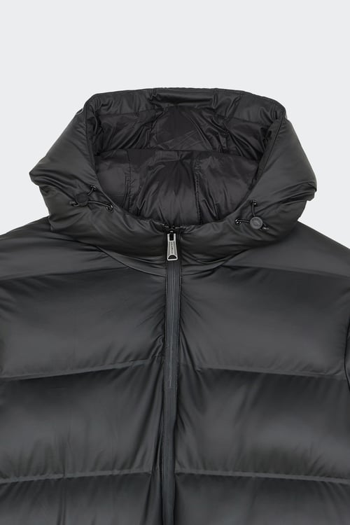 SCHOTT Lightweight quilted padded jacket with high neck Black
