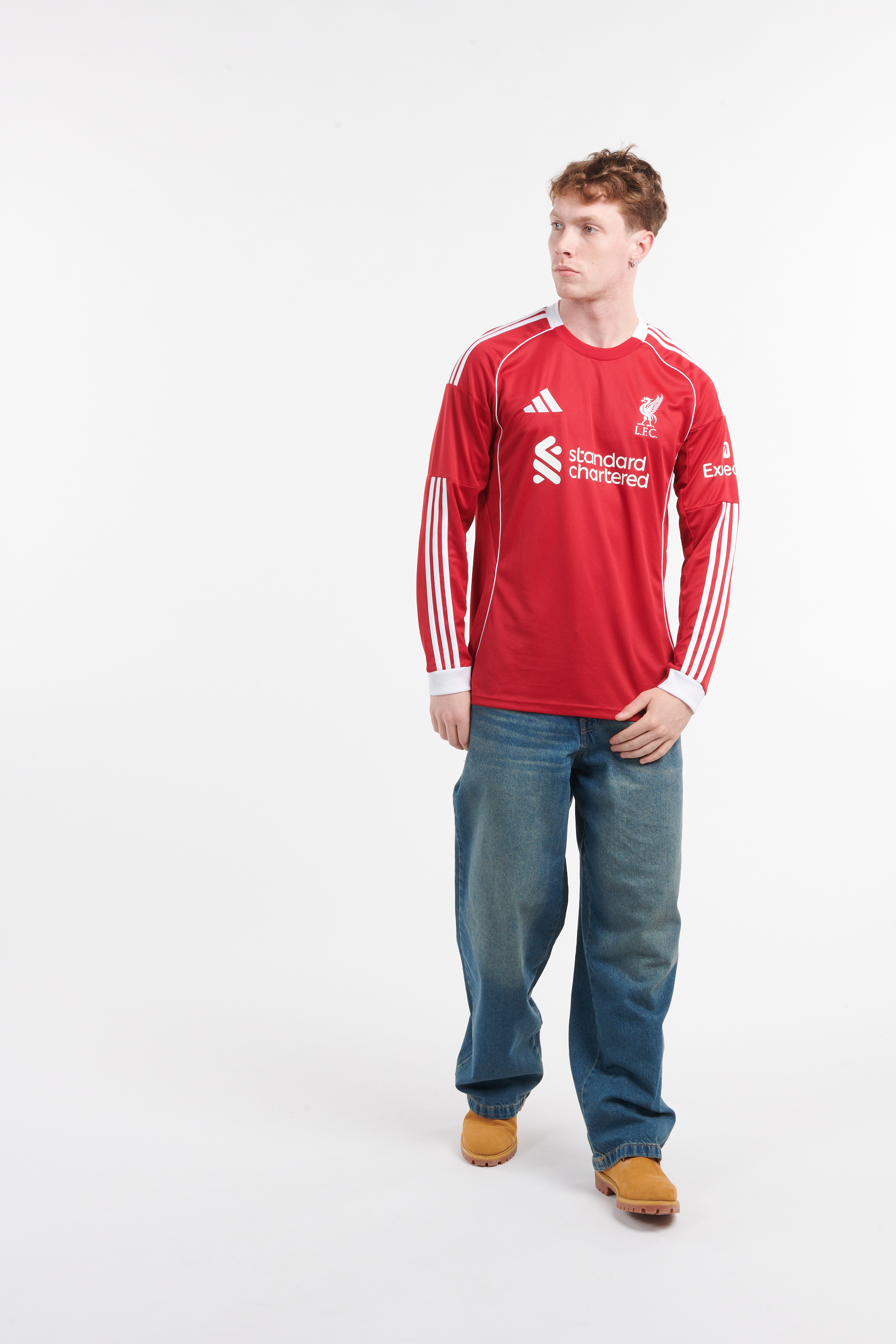 Regular-fit round-neck cotton T-shirt Red