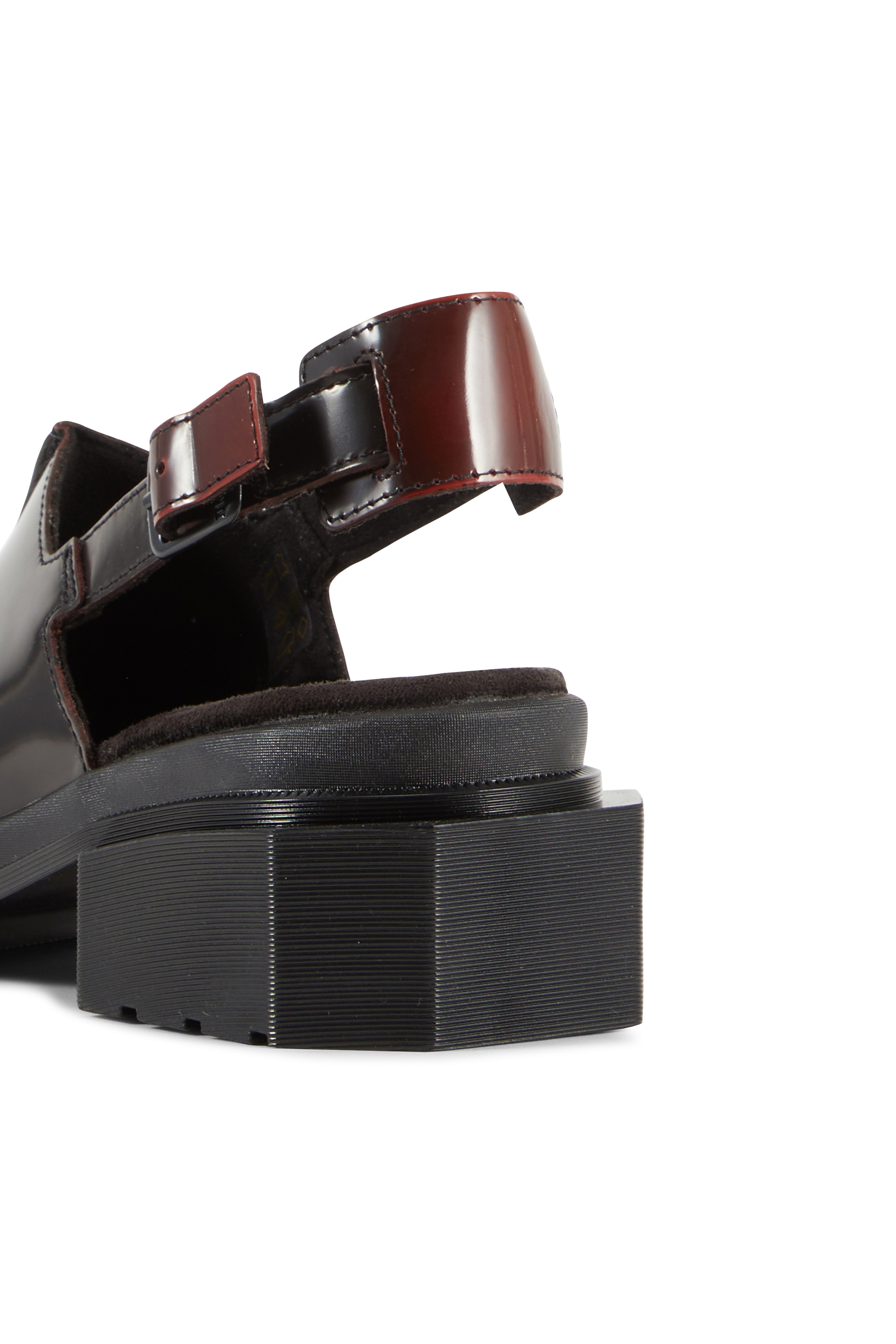 Derbies en cuir Rouge