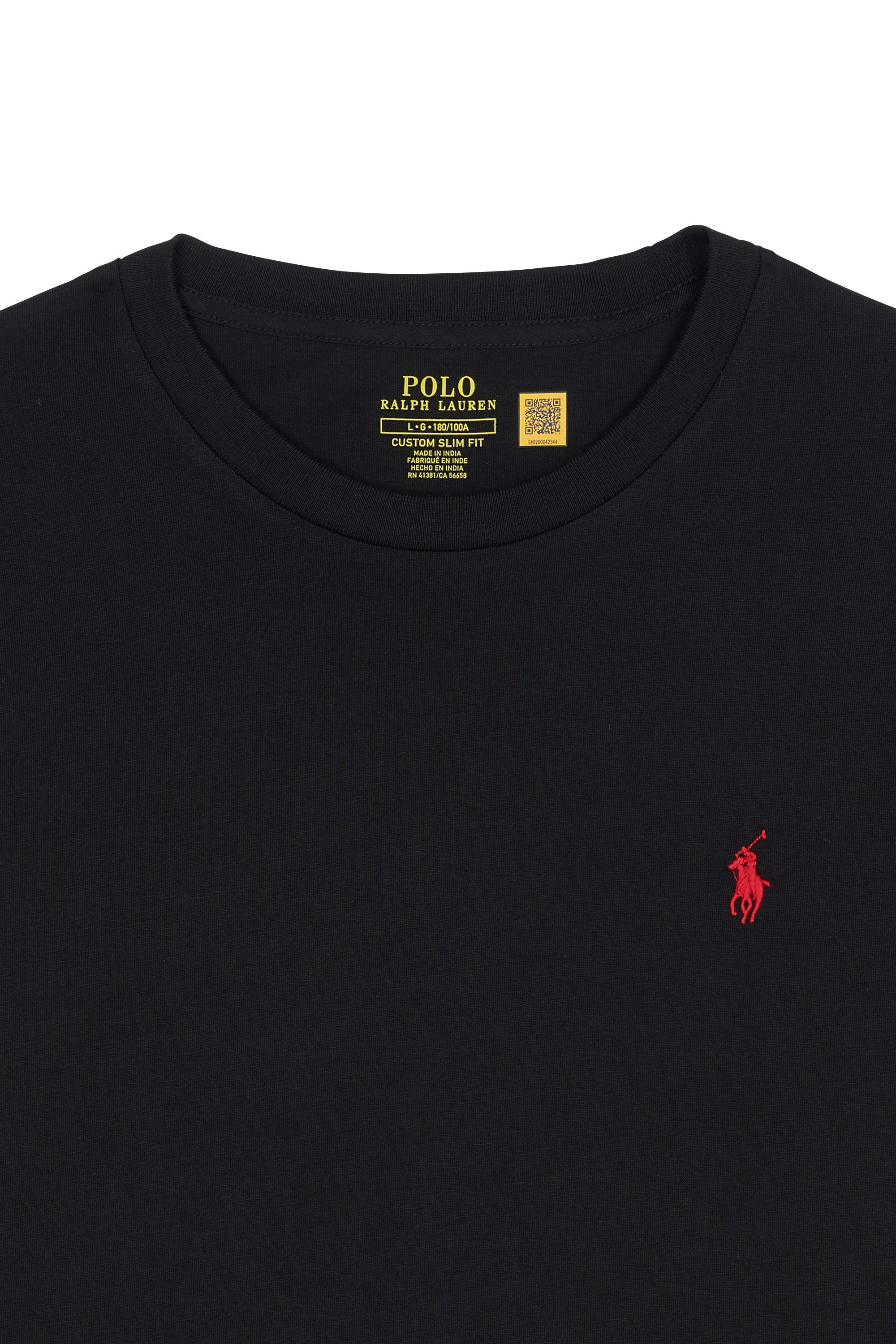 Regular-fit round-neck cotton T-shirt | Black POLO RALPH LAUREN Men
