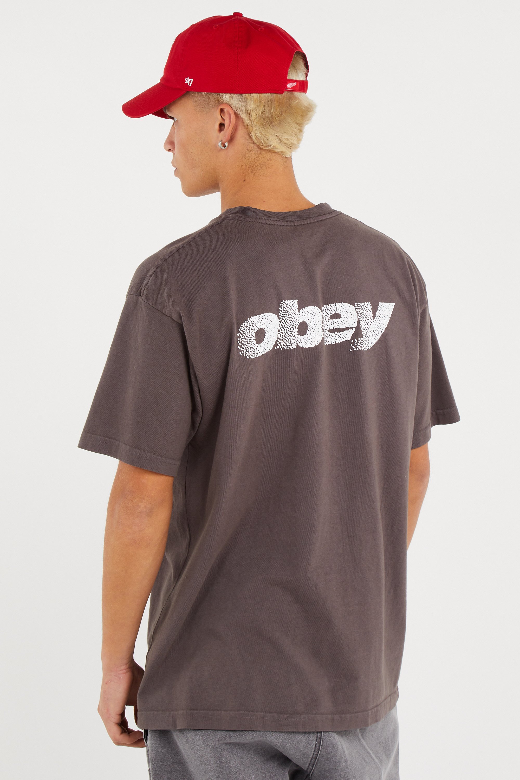 Regular-fit round-neck cotton T-shirt | Black OBEY Men