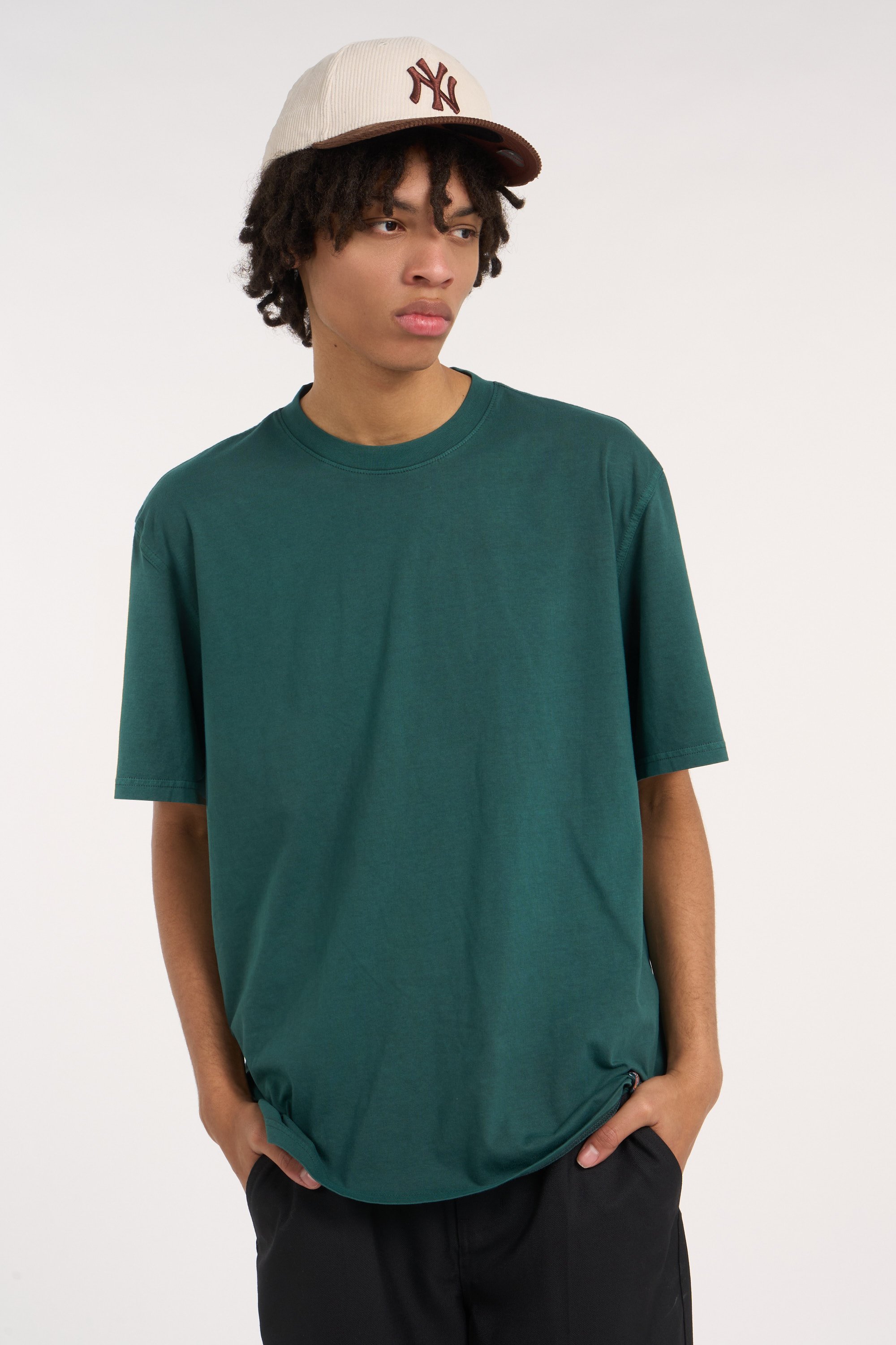 Regular-fit round-neck cotton T-shirt | Green DICKIES Men