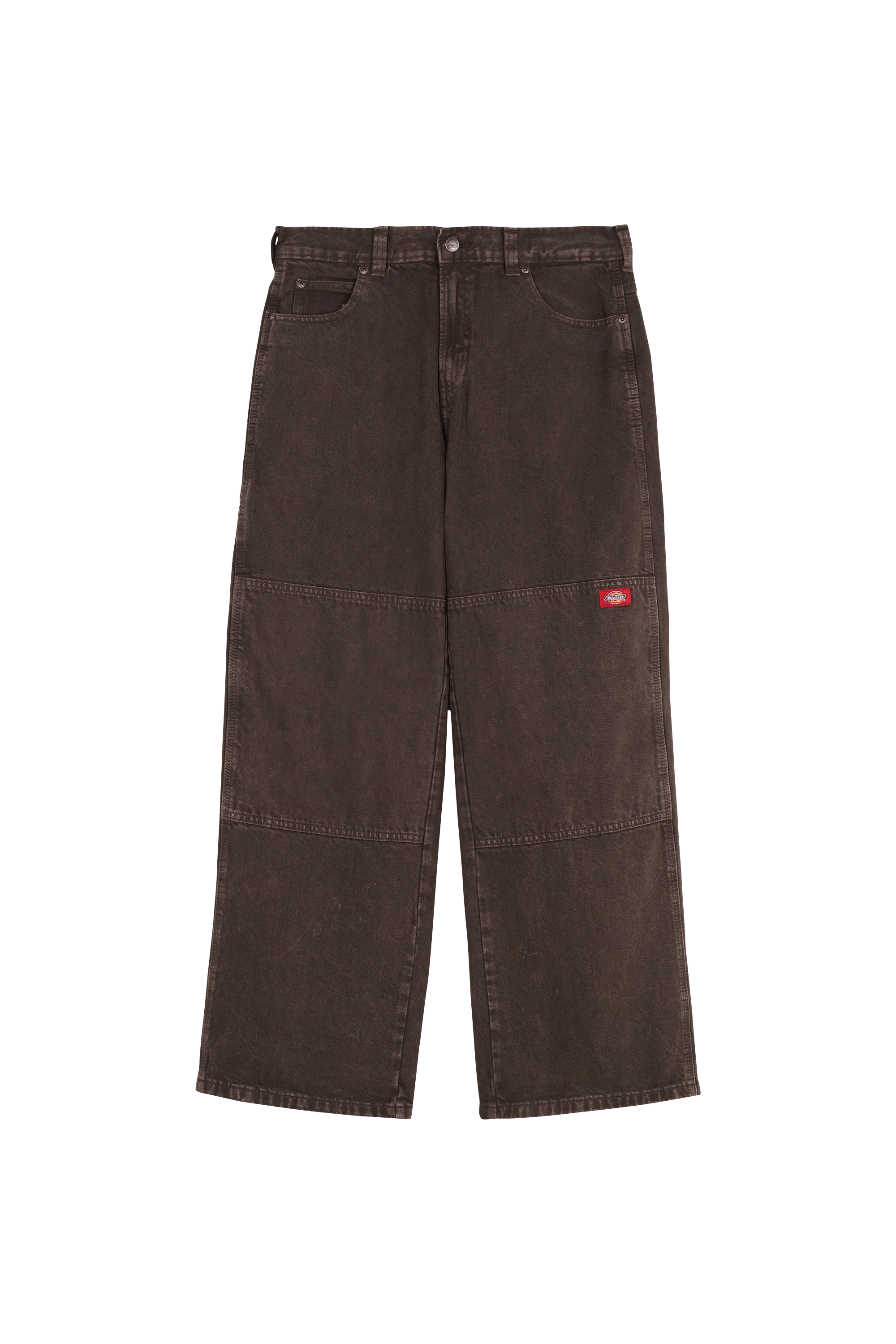 Jeans DOUBLE KNEE LOOSE STRAIGHT JEANS Dark brown