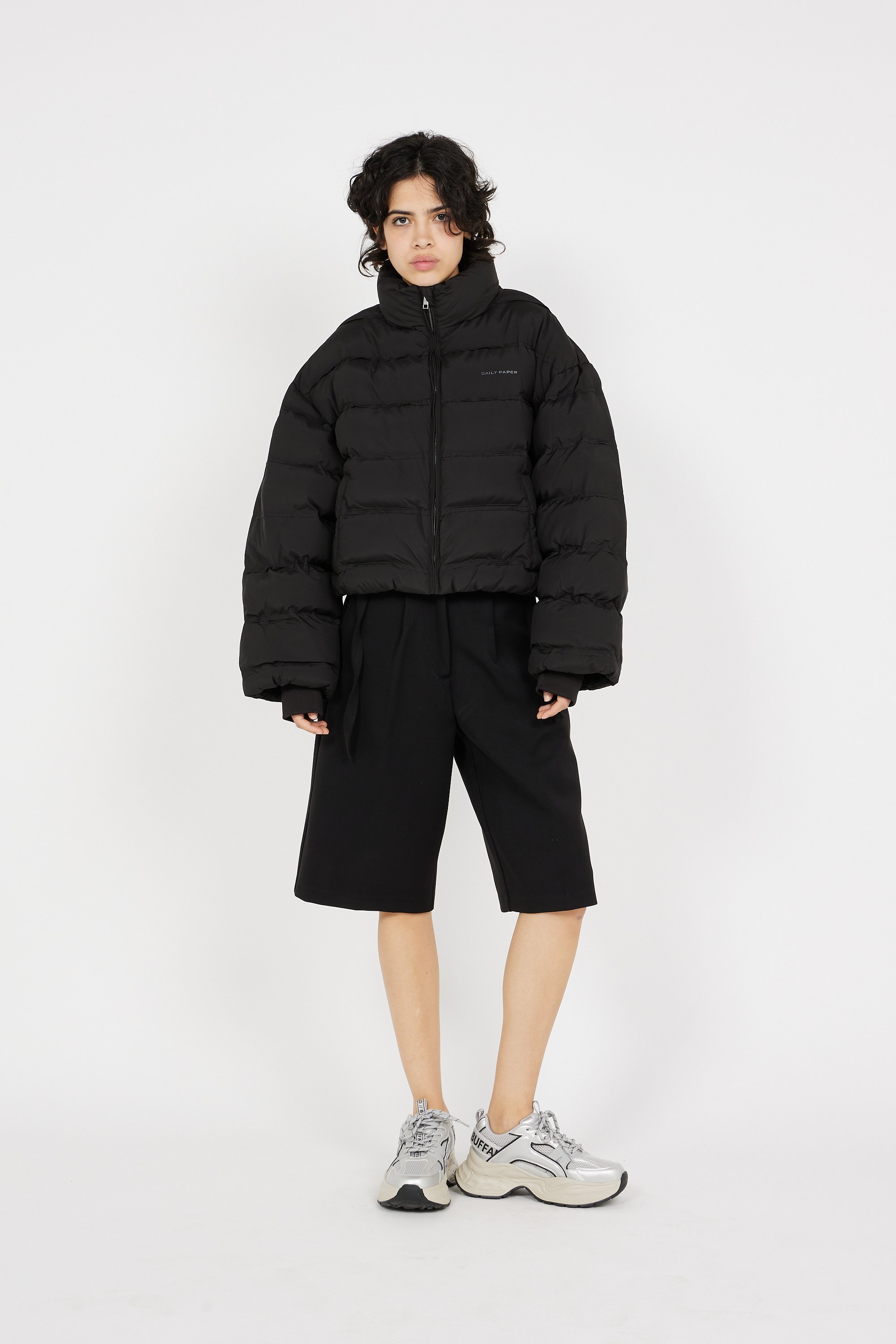 Lightweight quilted padded jacket with high neck | Black by DAILY PAPER Lightweight quilted padded jacket with high neck Black