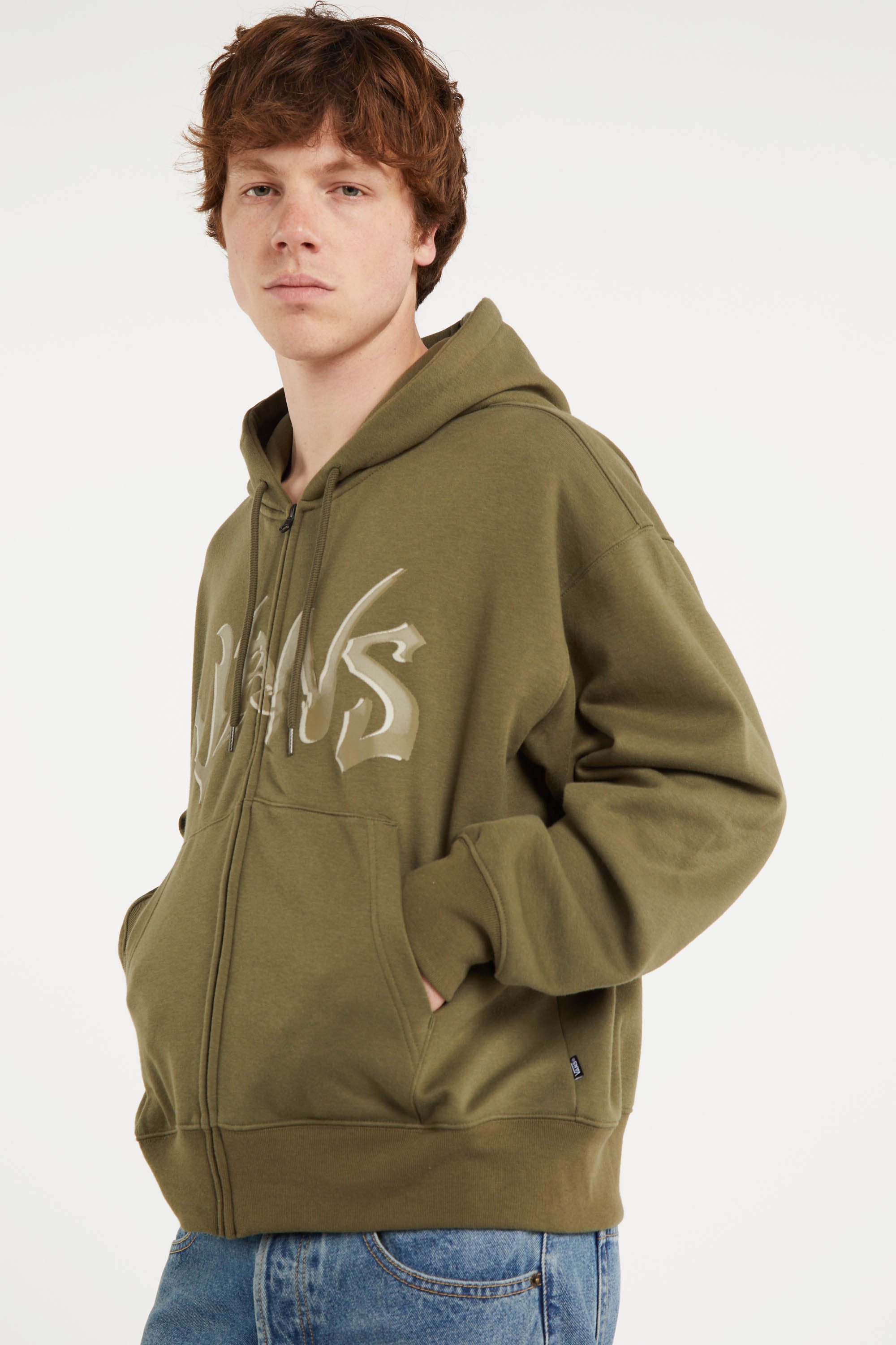 Hoodie zippé Vert