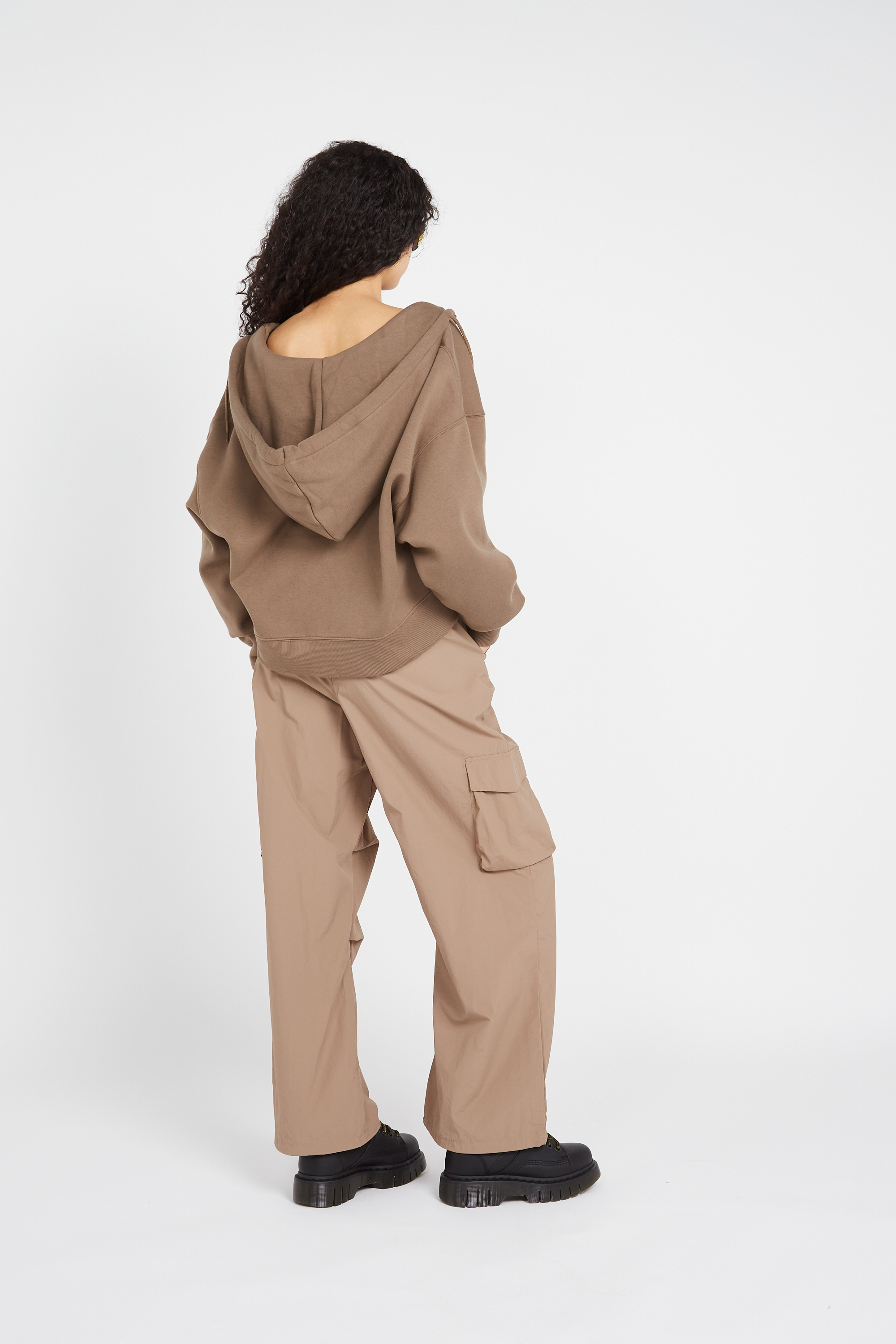 Hoodie zippé Marron