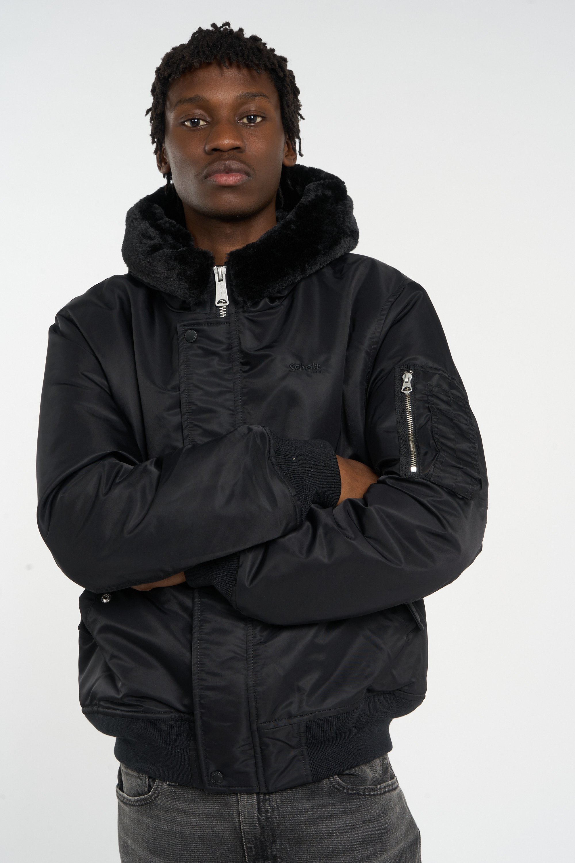 Bomber | Noir SCHOTT Homme