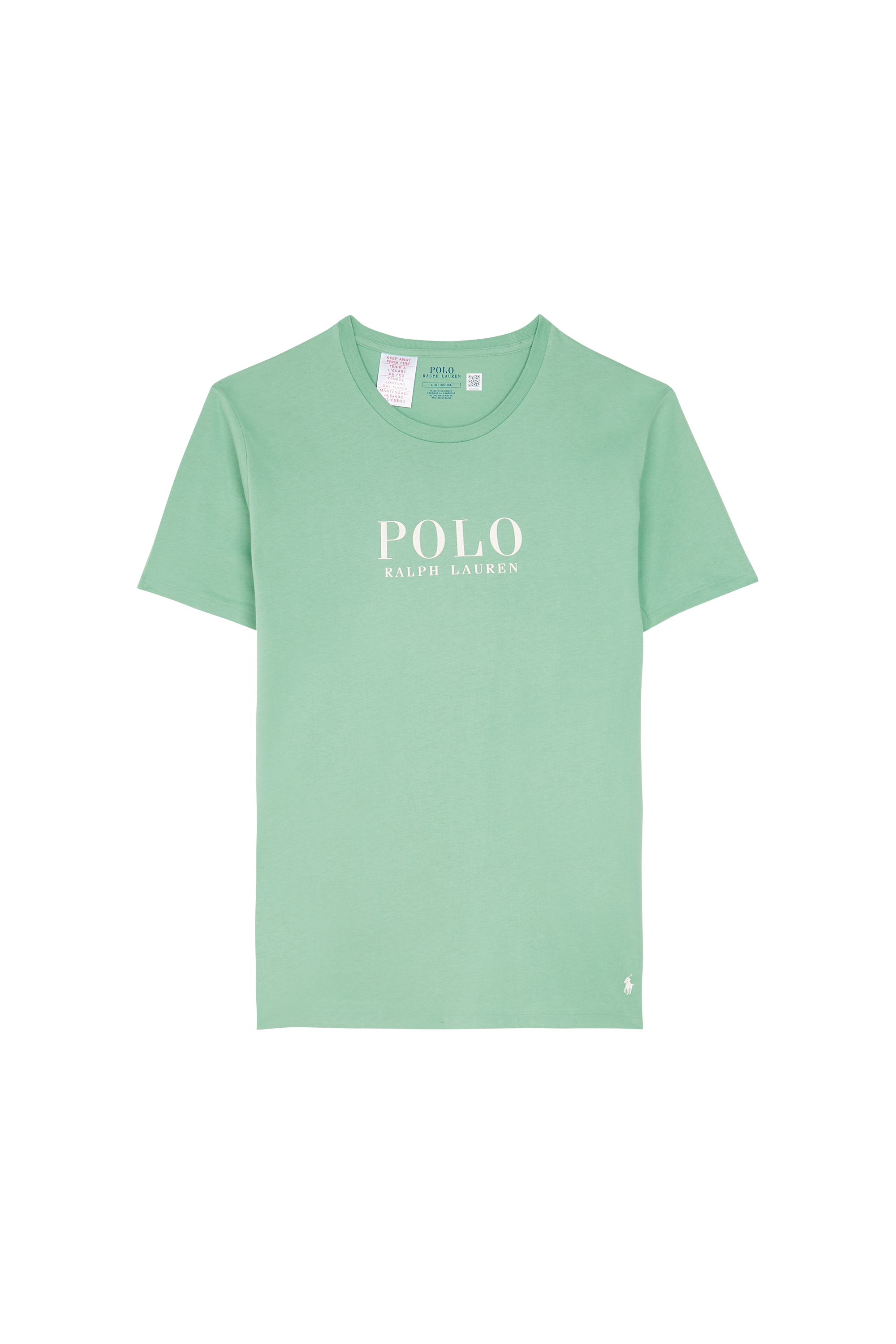 Regular-fit round-neck cotton T-shirt Green