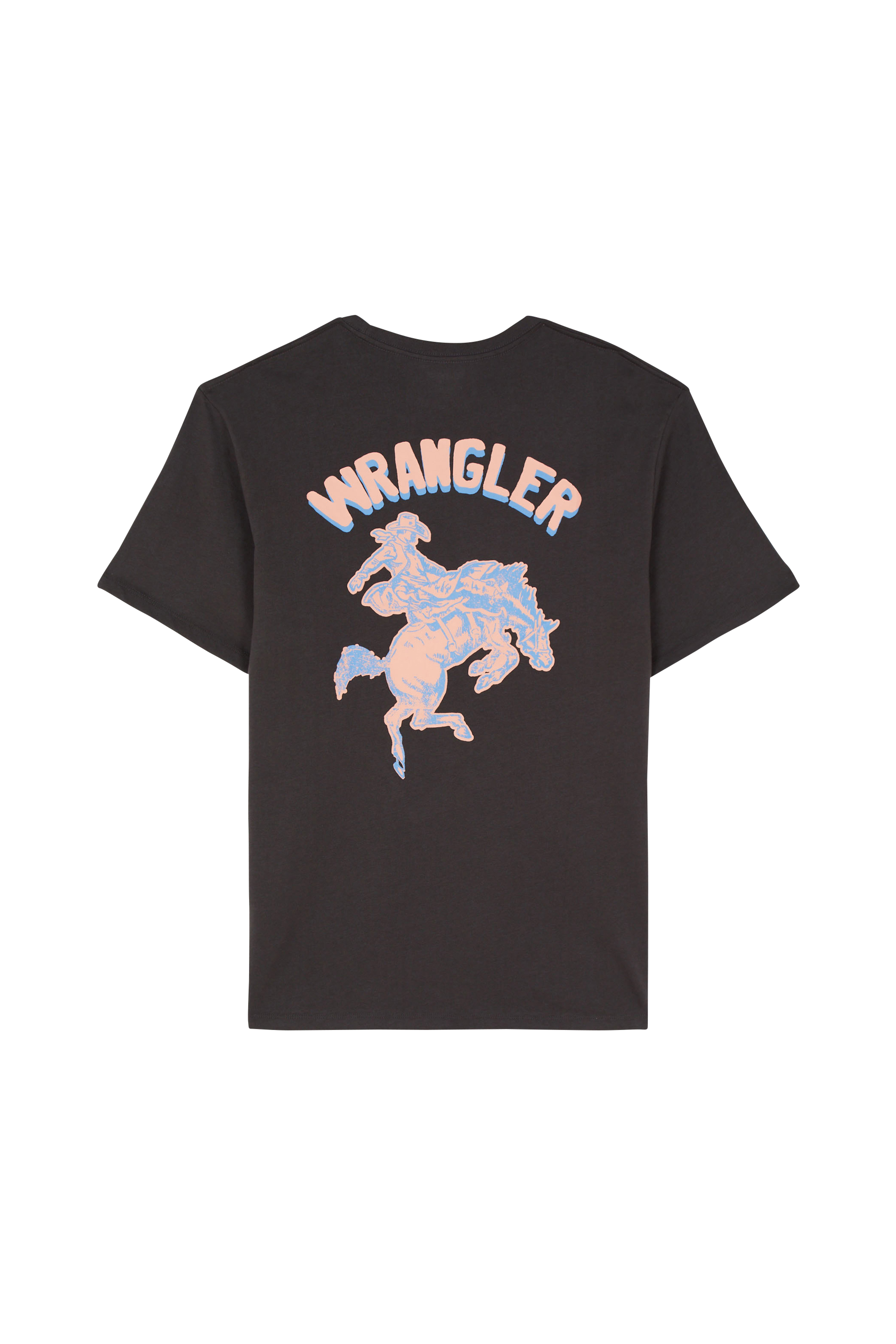 Regular-fit round-neck cotton T-shirt Black