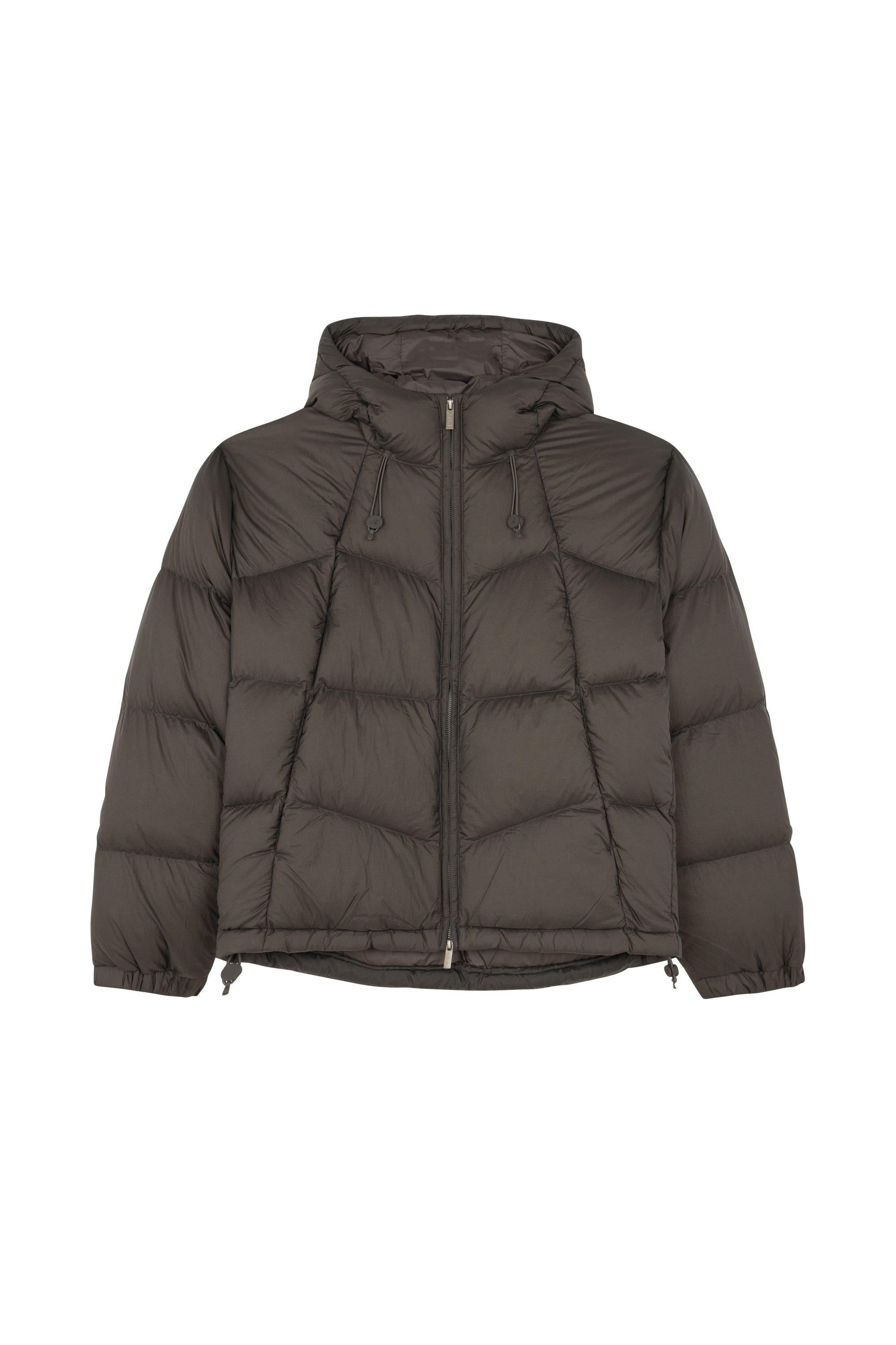 Lightweight quilted padded jacket with high neck QUILL THERMO LIGHT RIPSTO Black olive combo