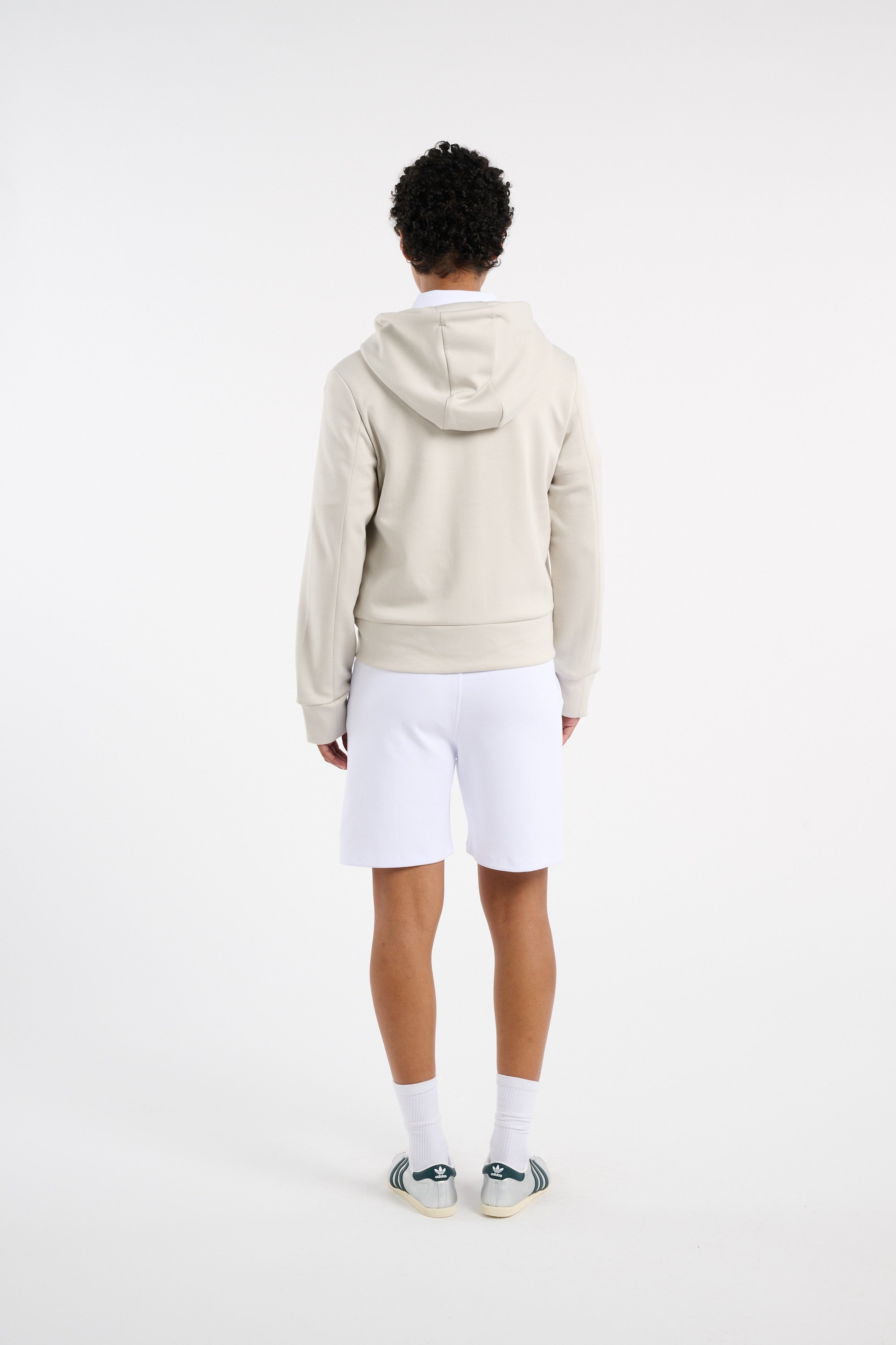 Hoodie zippée Beige