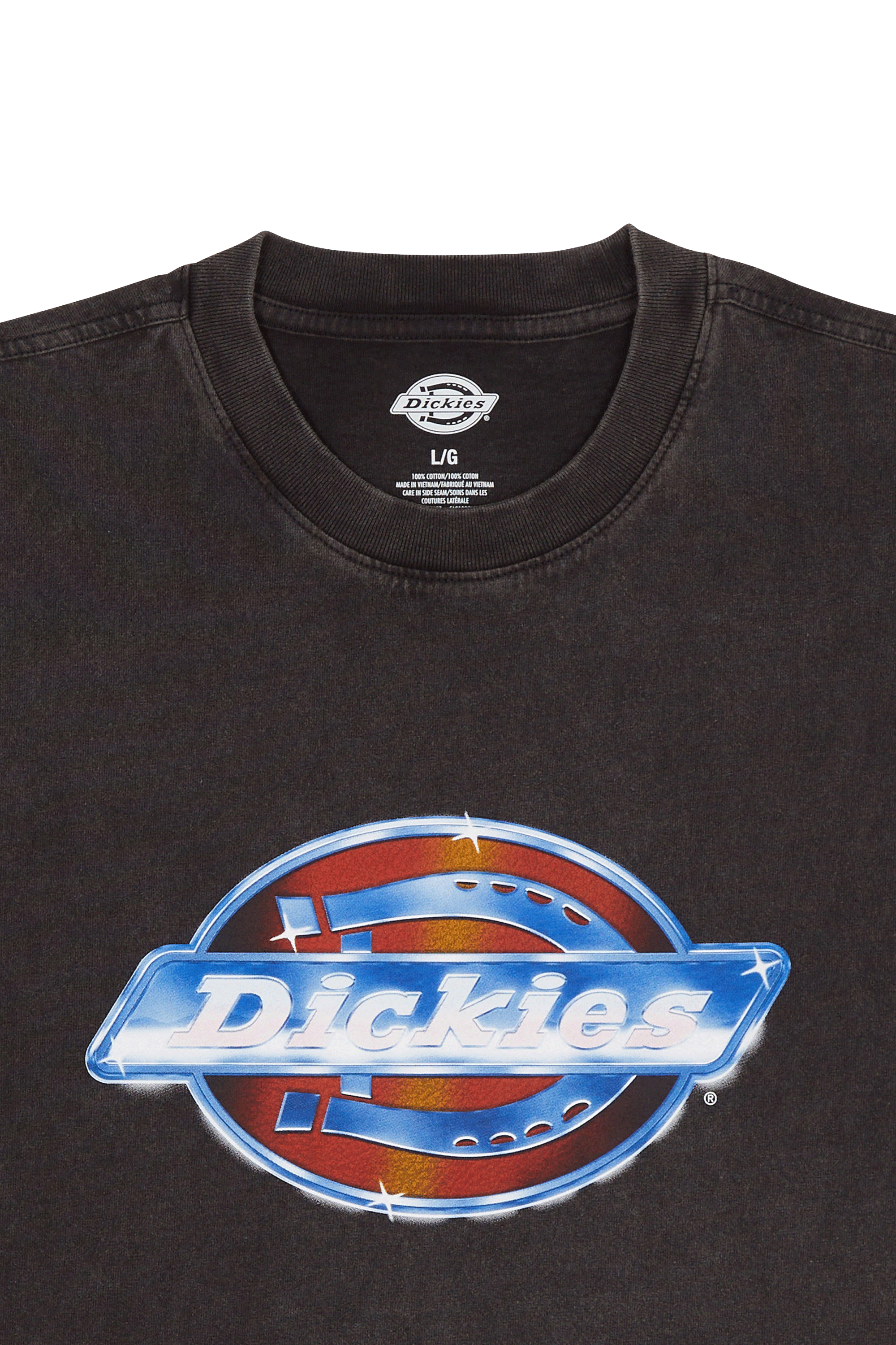Regular-fit round-neck cotton T-shirt | Black DICKIES Men
