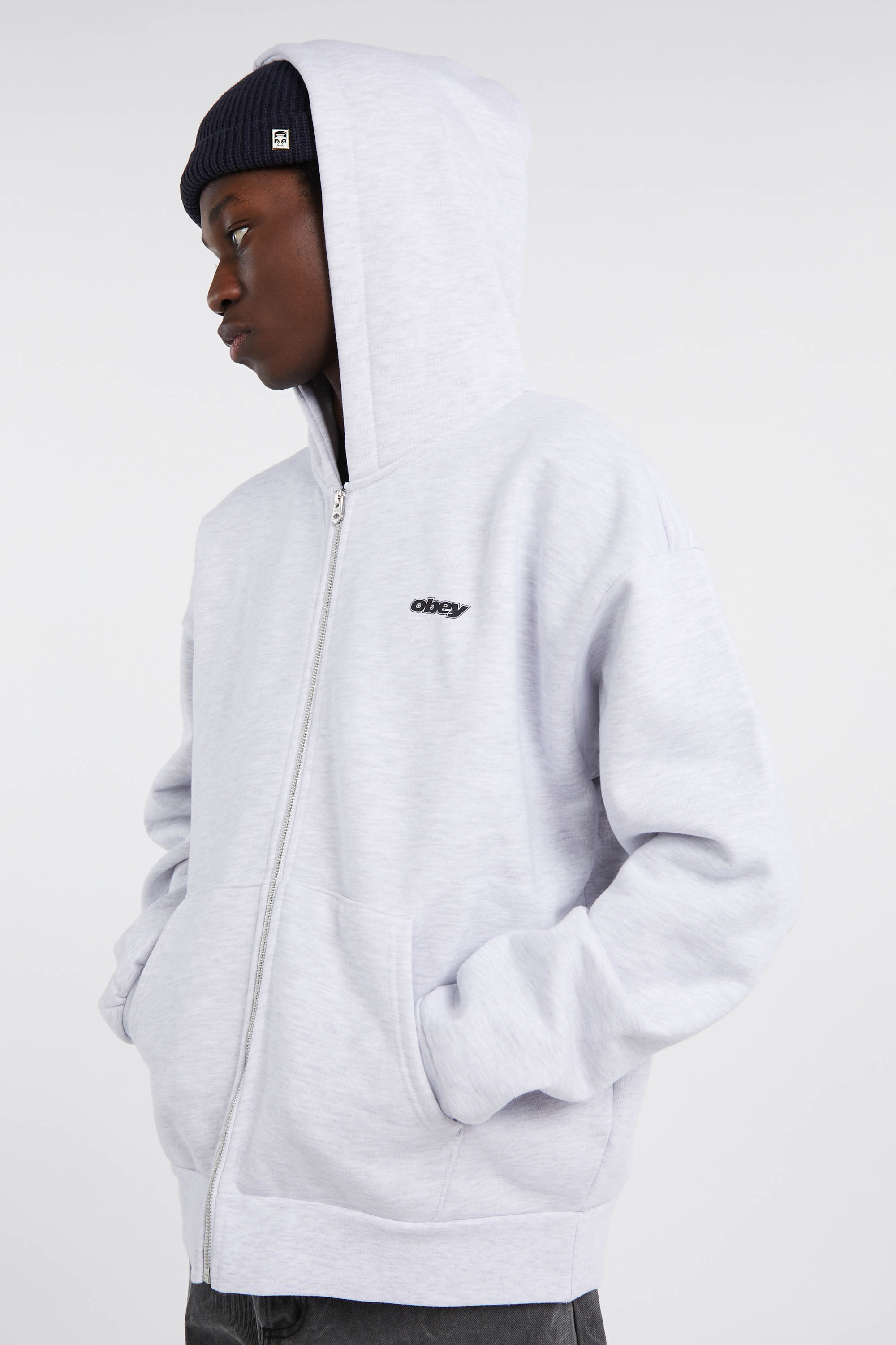 Hoodie zippé Gris