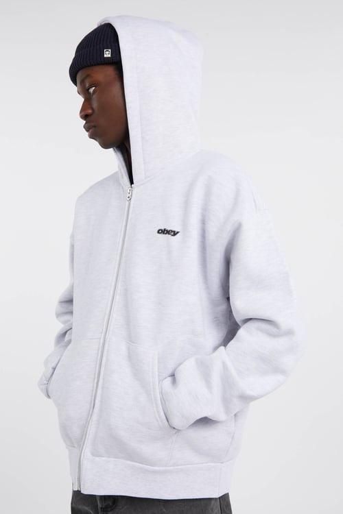 OBEY Hoodie zippé Gris