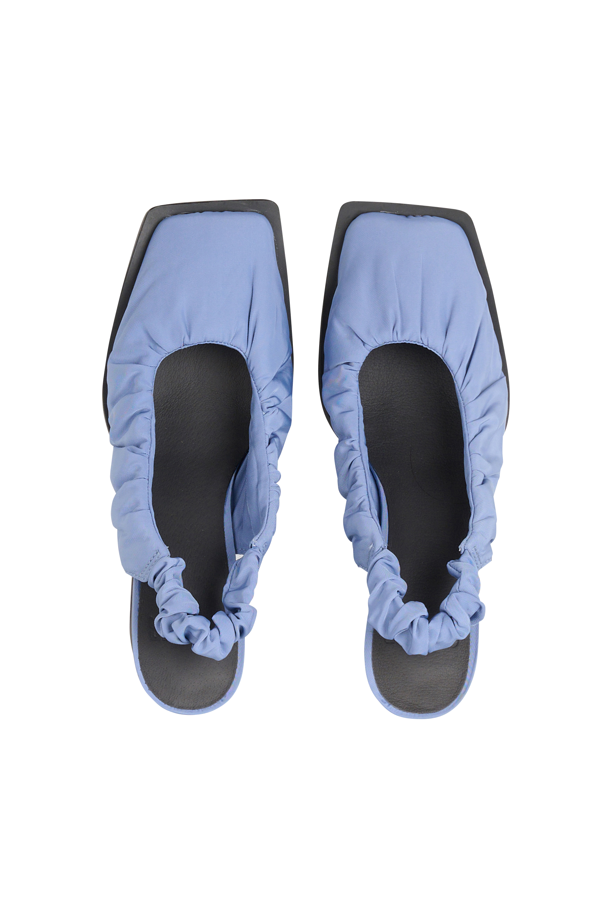 Flat furry sheepskin sandals CAMPER Blue