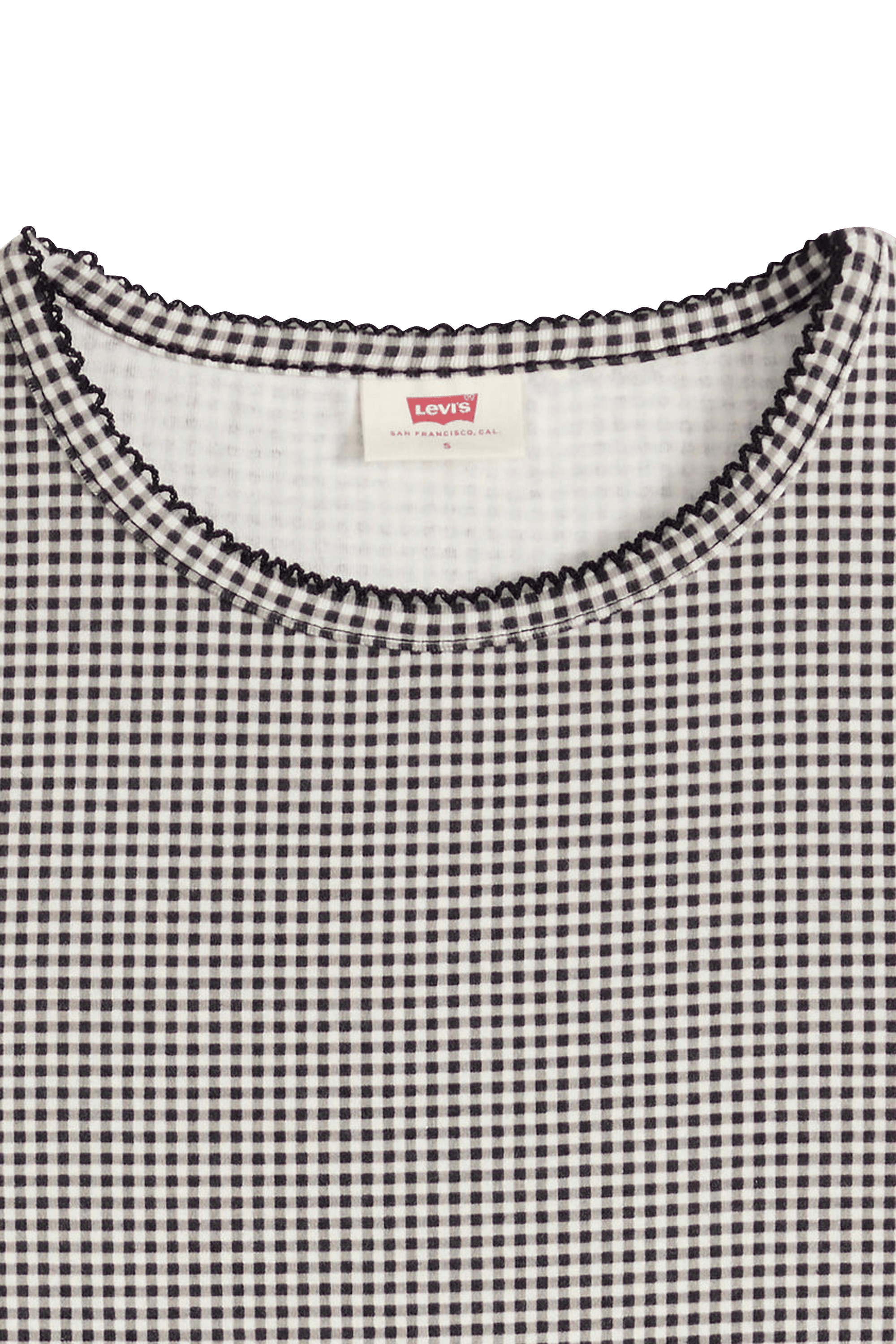 T-shirt moulant en coton mélangé Noir