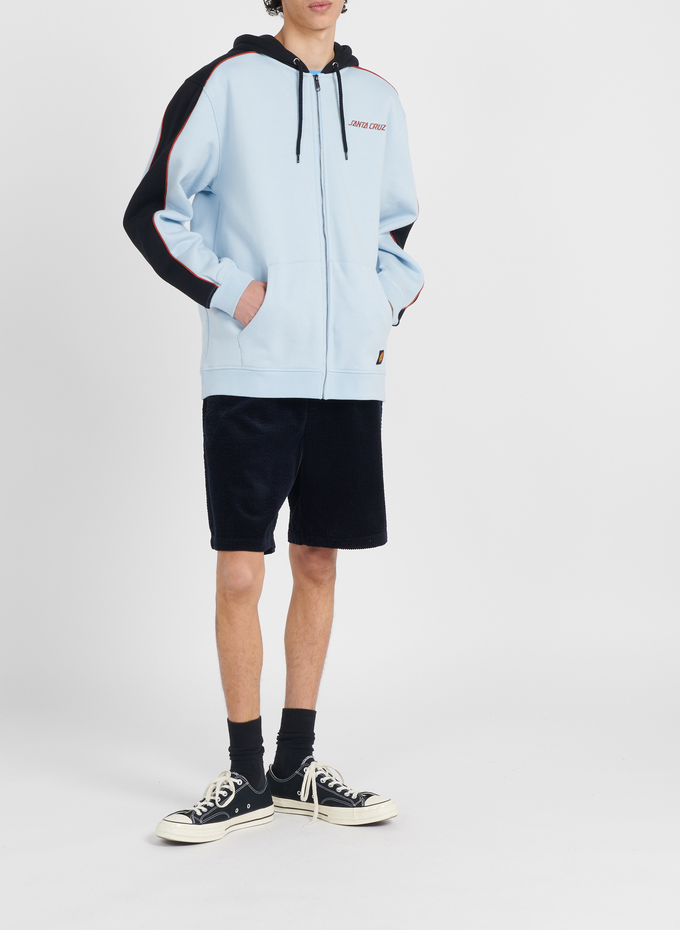 Hoodie zippé SANTA CRUZ Noir