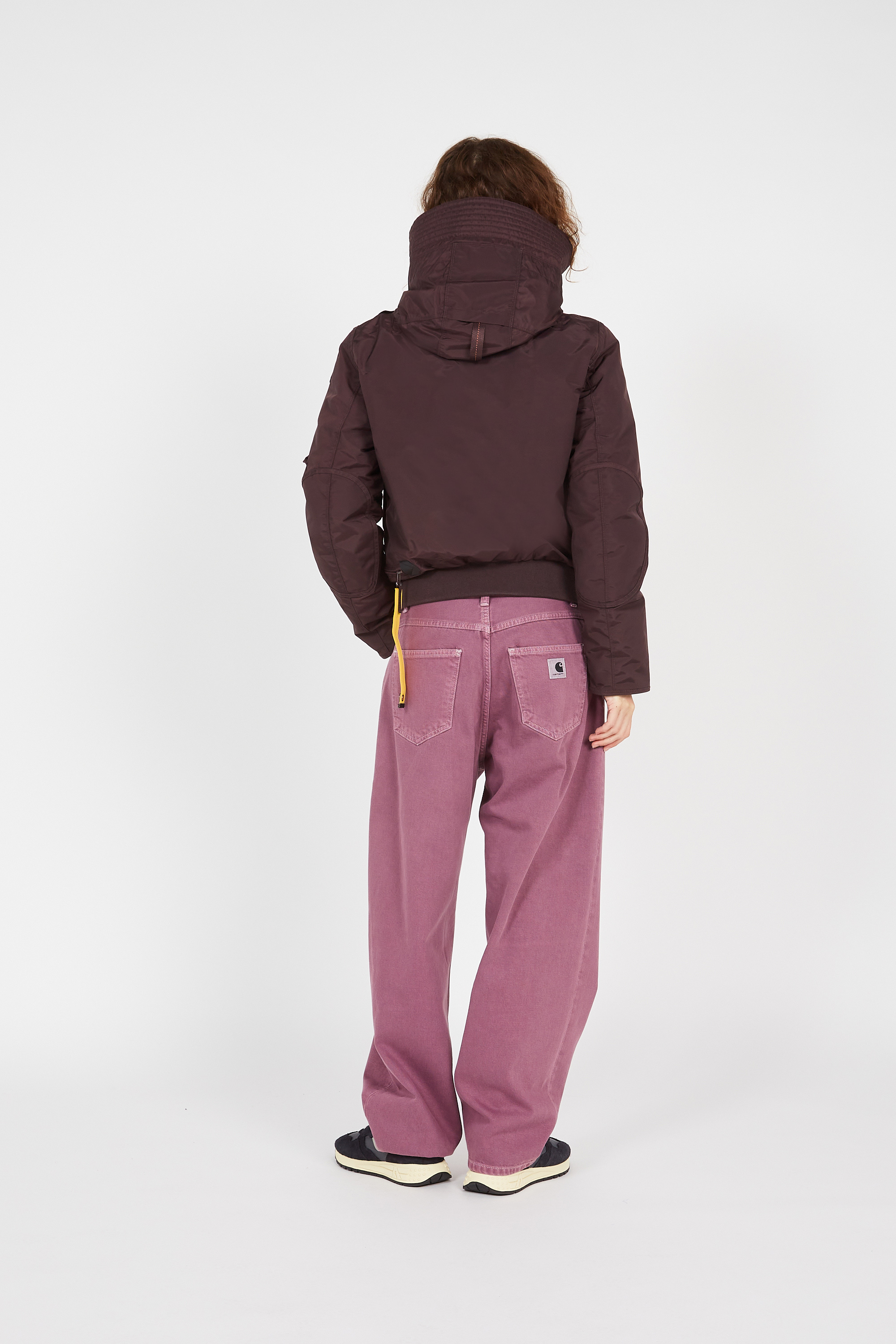 Lightweight quilted padded jacket with high neck Purple