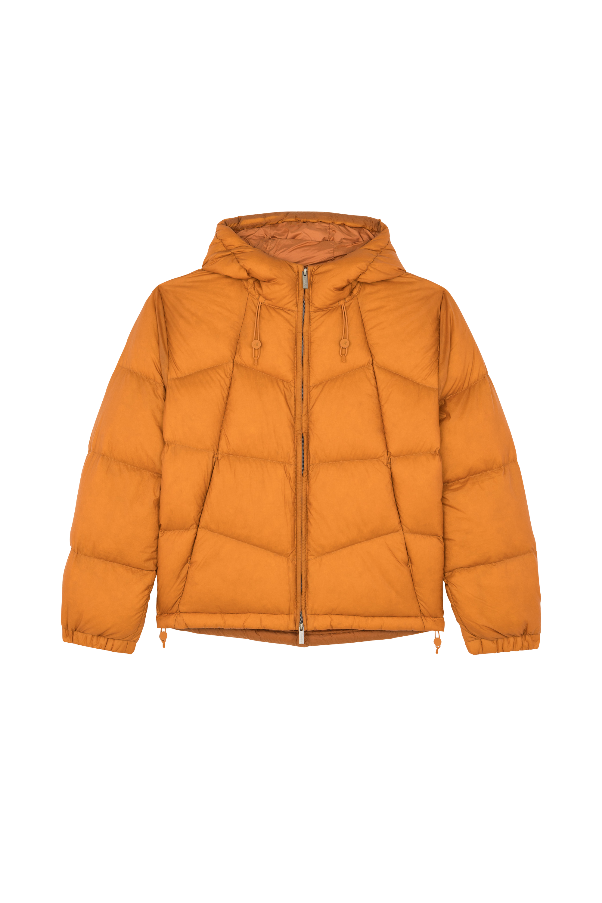 Lightweight quilted padded jacket with high neck Orange