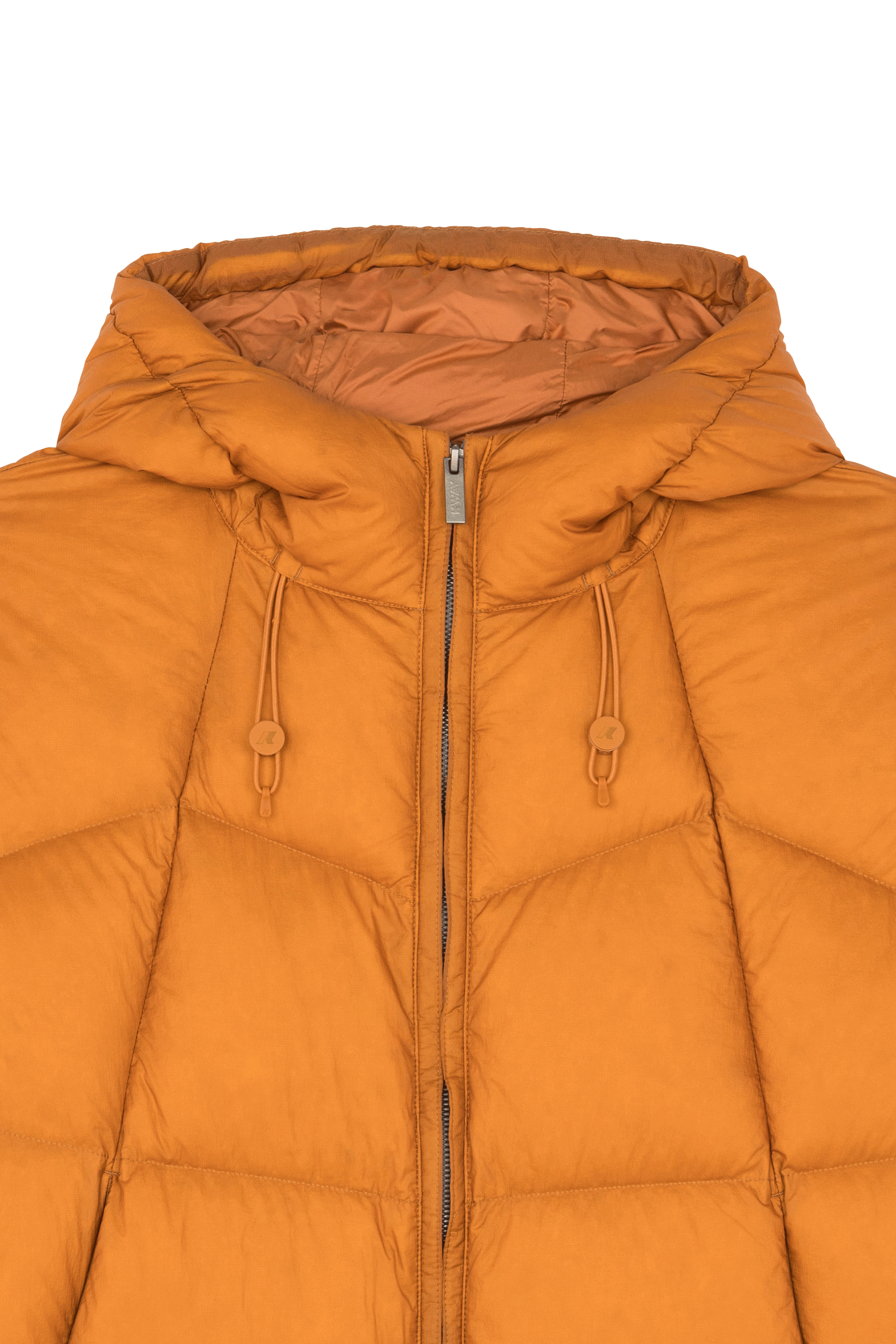 Lightweight quilted padded jacket with high neck Orange