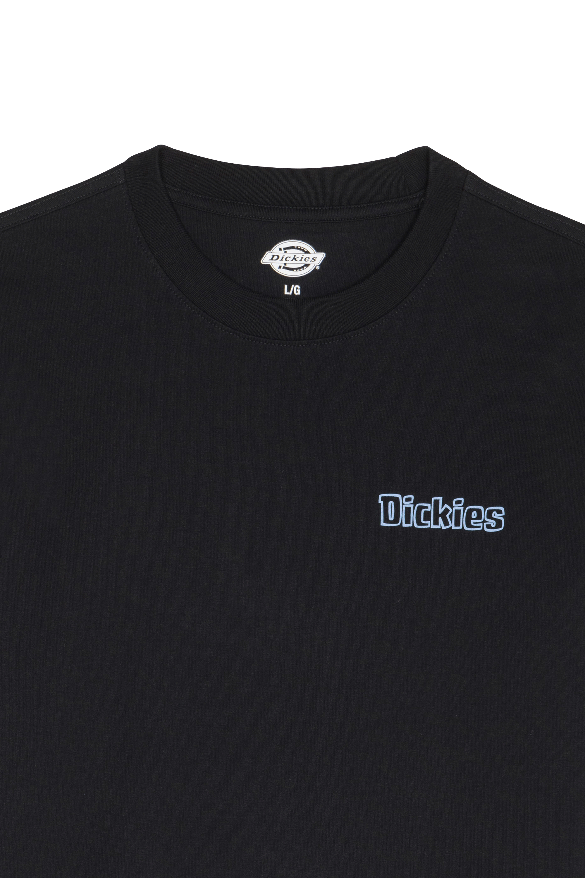 Regular-fit round-neck cotton T-shirt Black