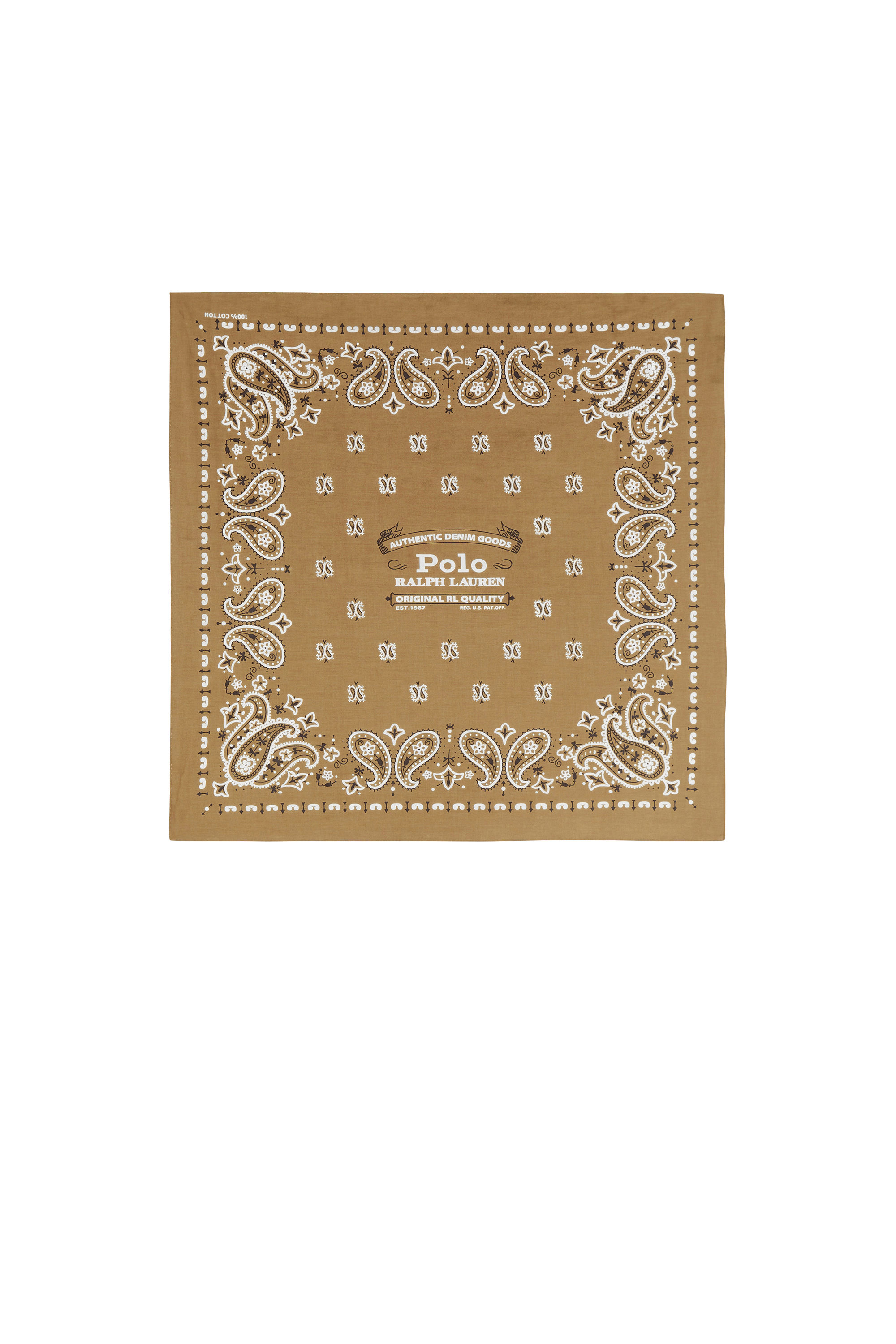 Bandana Logo Cotton Bandanna New tan