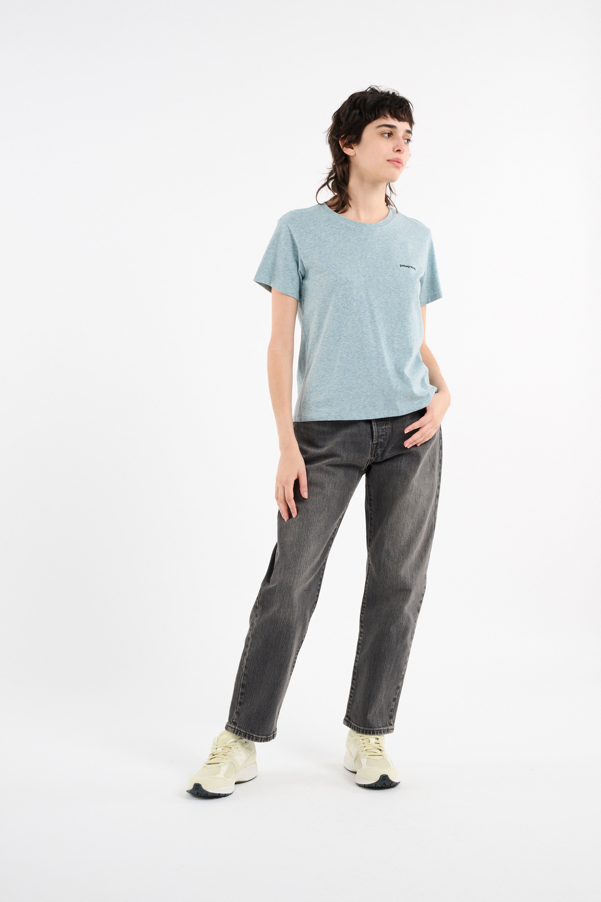 Regular-fit round-neck cotton T-shirt PATAGONIA Blue