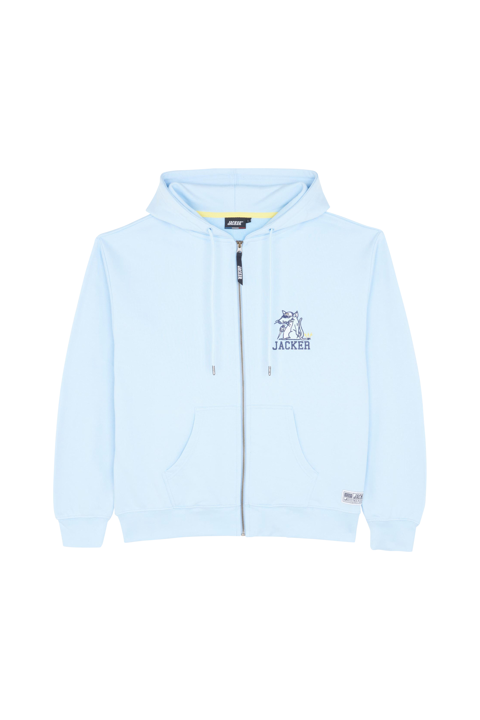 Hoodie zippé Bleu