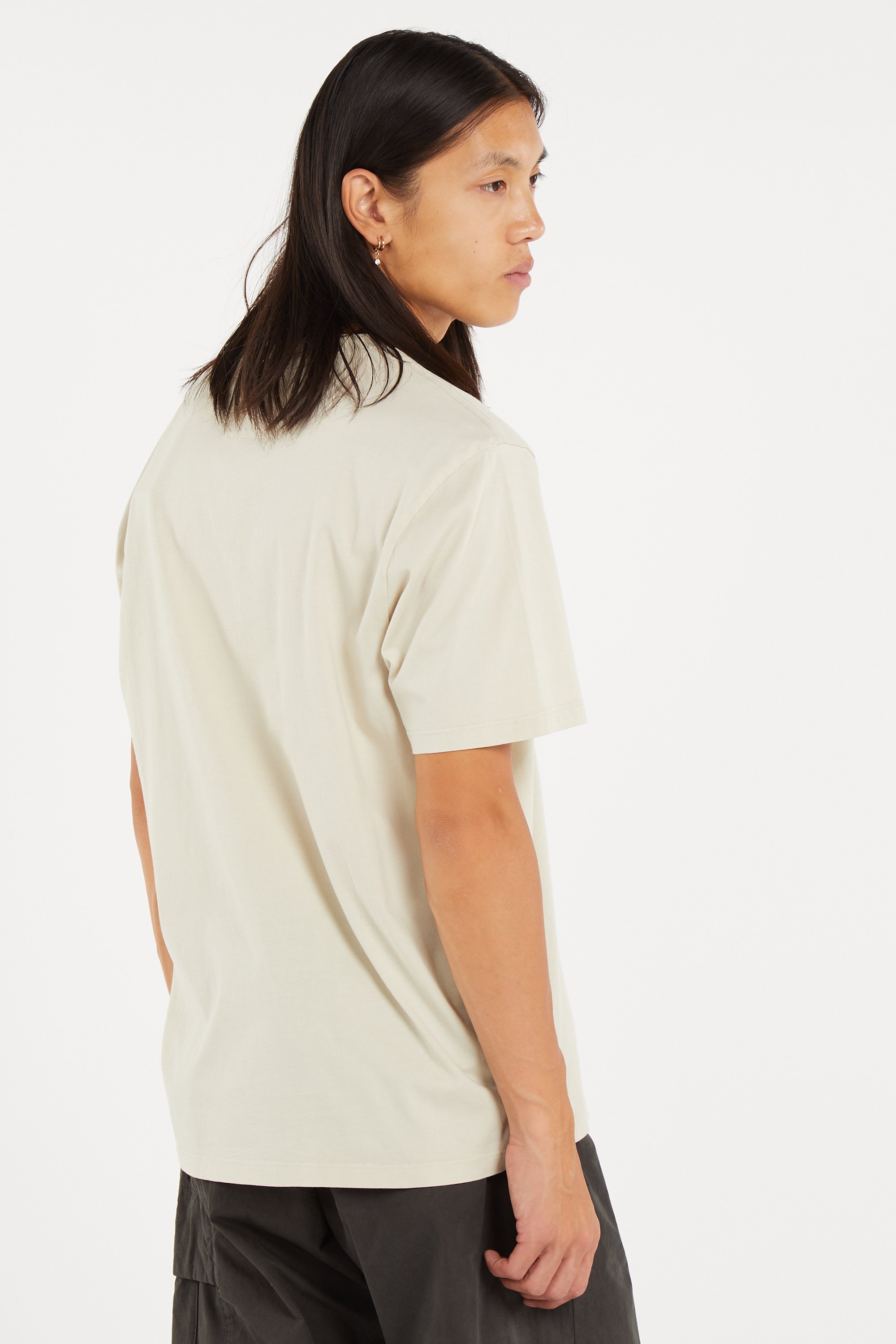 Regular-fit round-neck cotton T-shirt | Grey C.P. COMPANY Men