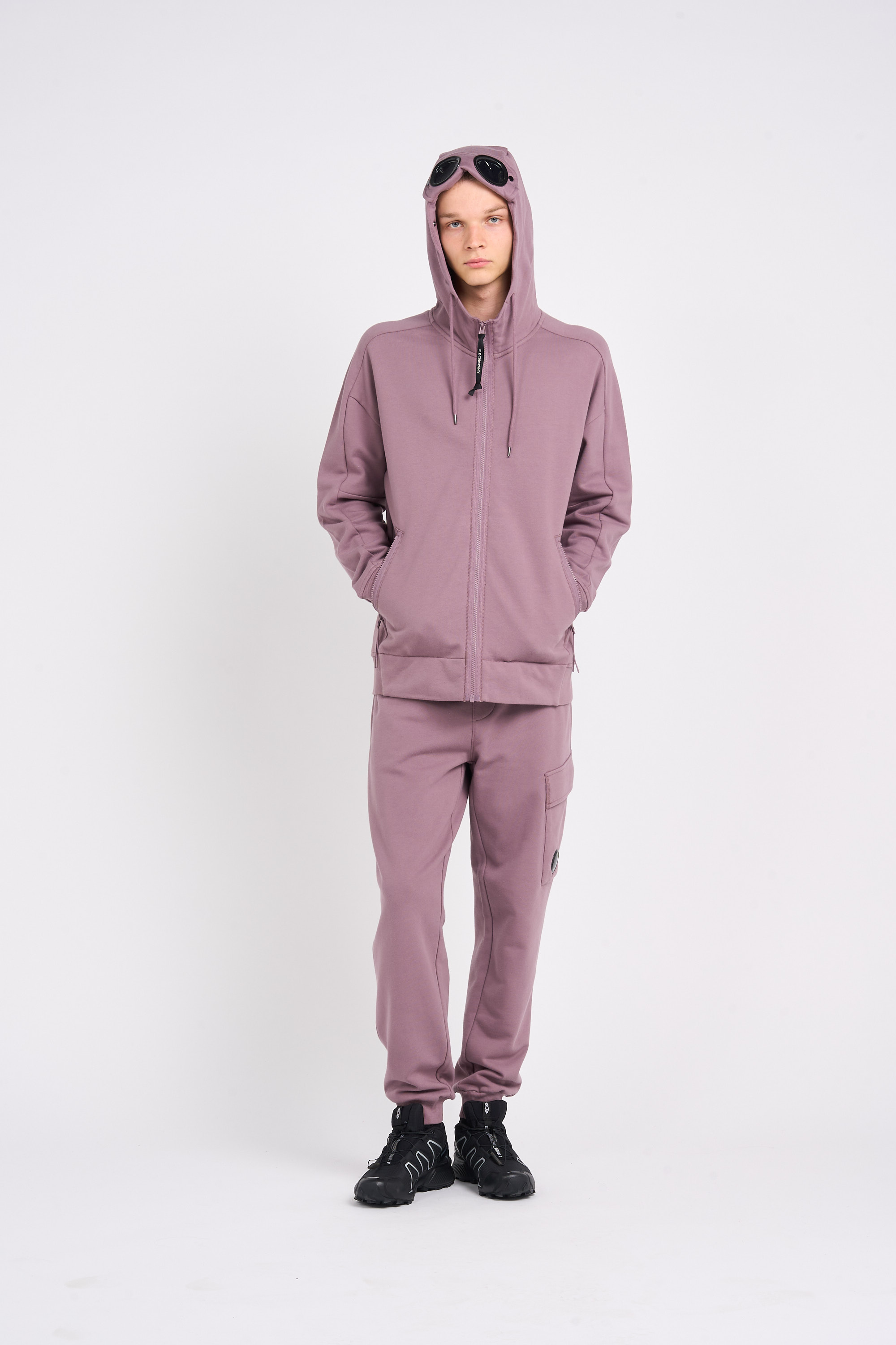 Hoodie zippée Marron