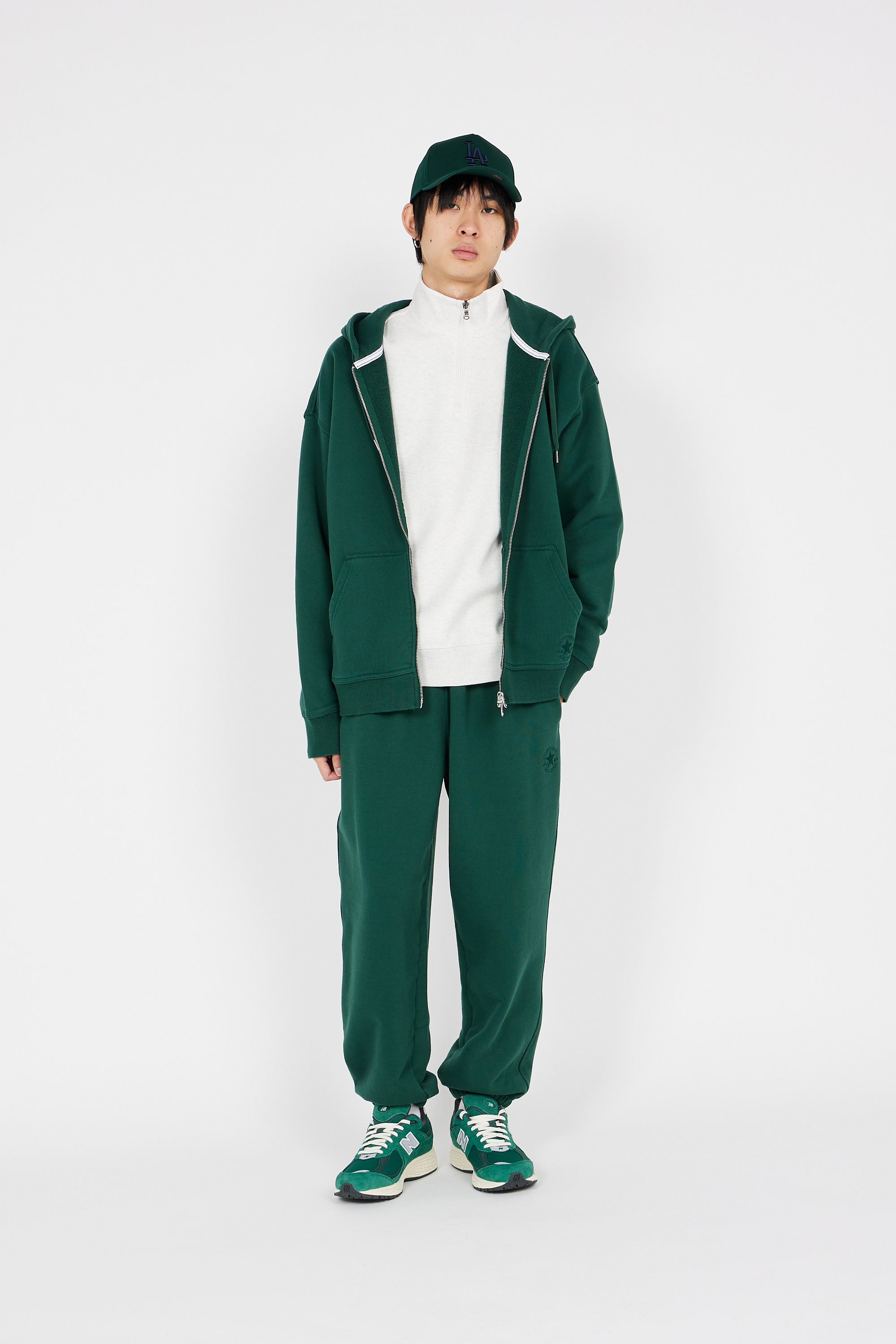 zip-up hoodie Green