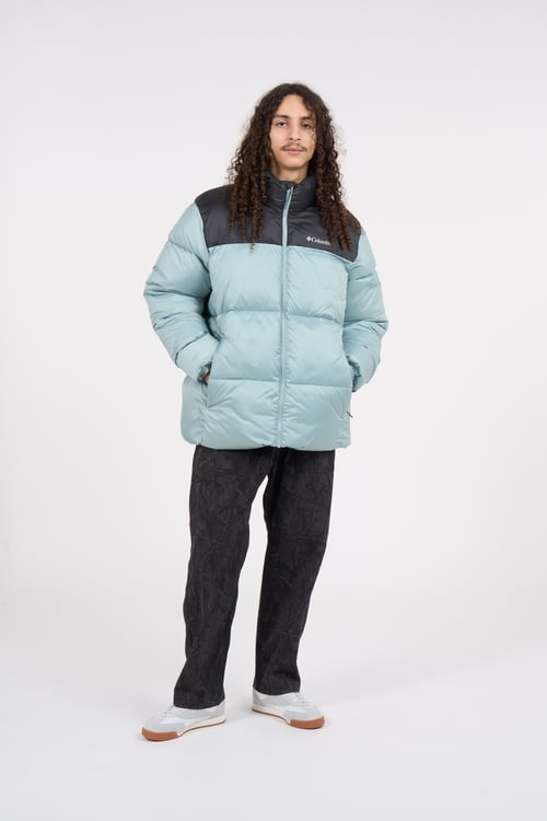 COLUMBIA Lightweight quilted padded jacket with high neck Blue