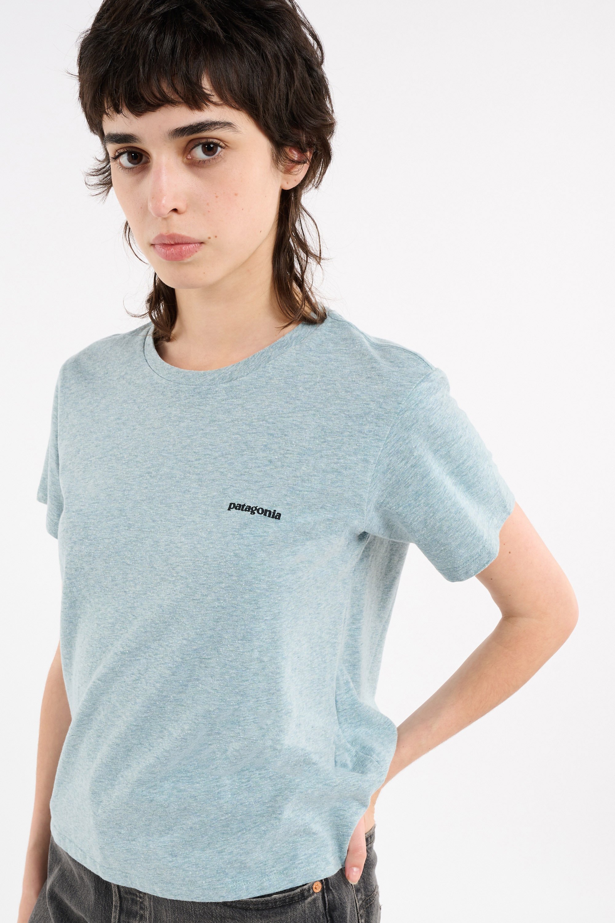 Regular-fit round-neck cotton T-shirt | Blue PATAGONIA Women