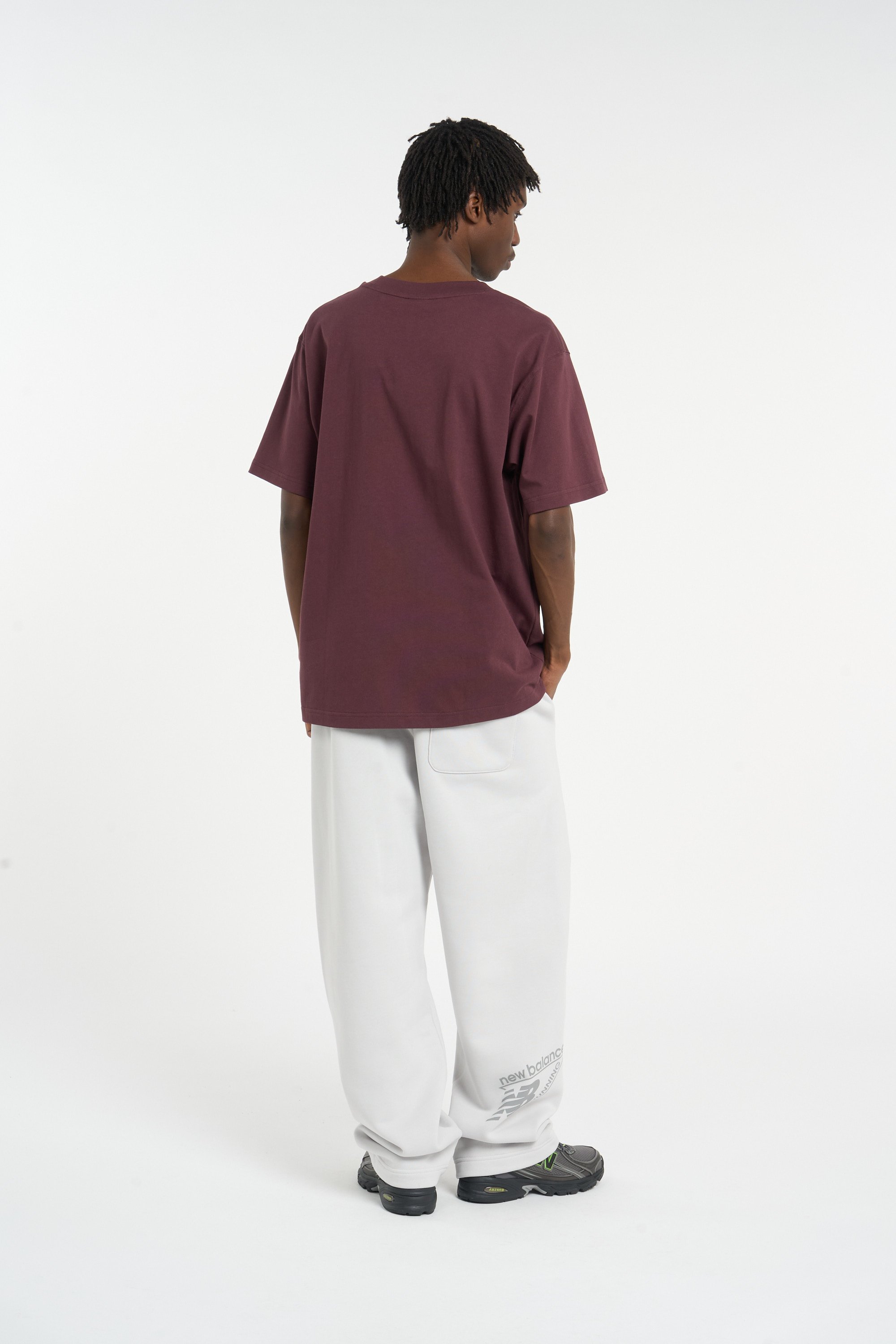Regular-fit round-neck cotton T-shirt | Red NEW BALANCE Men